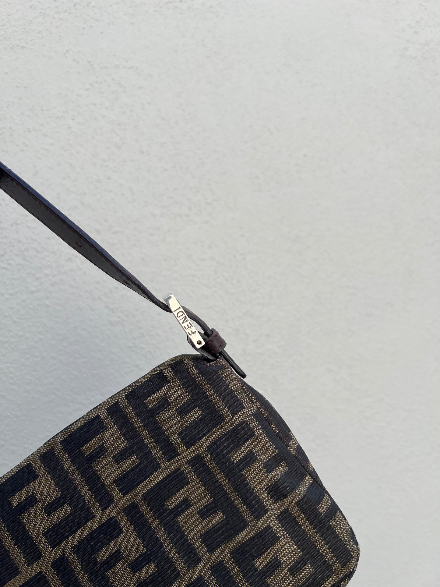 Pre-loved Fendi Vintage Zucca Baguette Handbag
