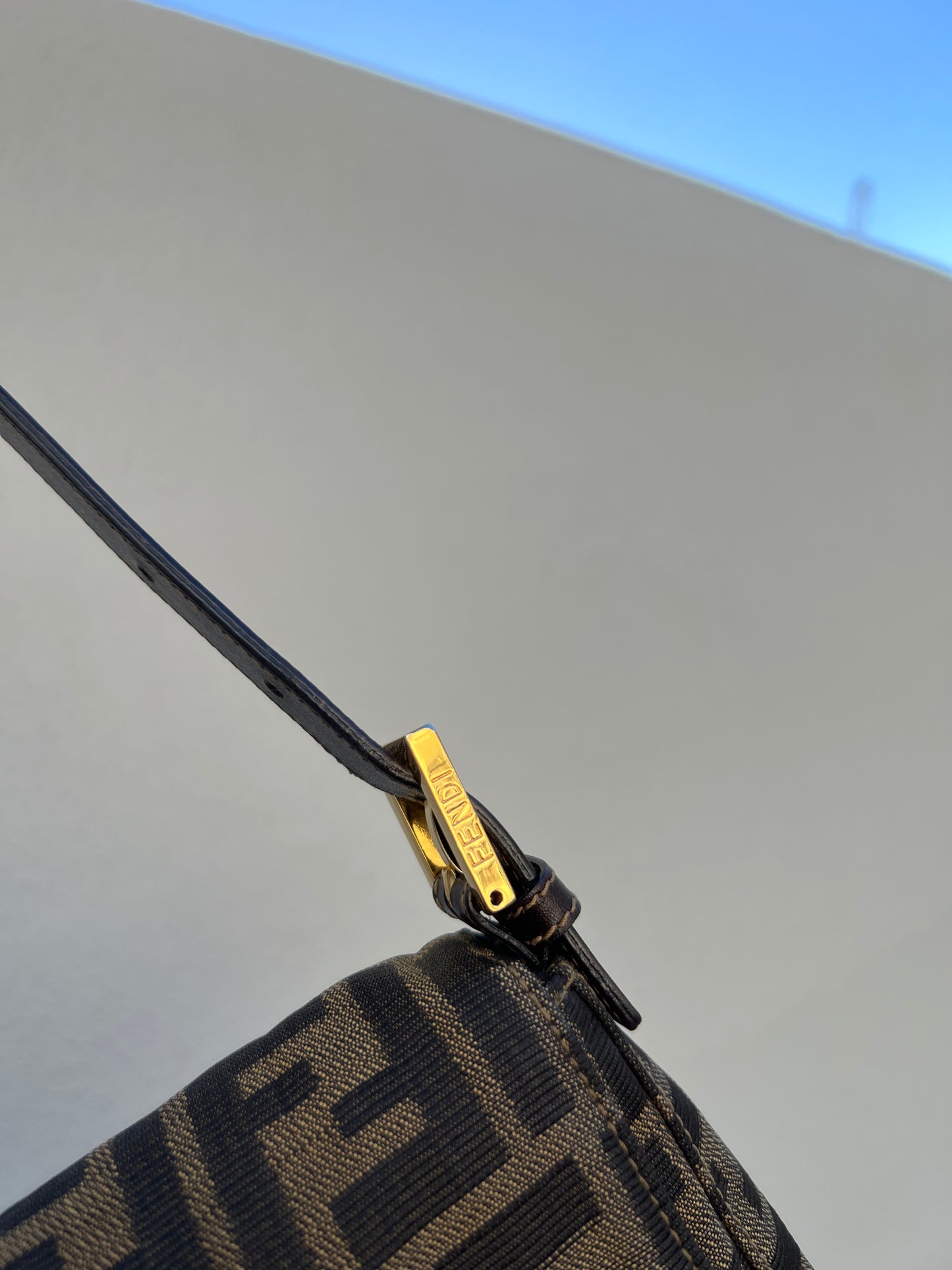 Pre-loved Fendi Vintage Zucca Baguette Handbag