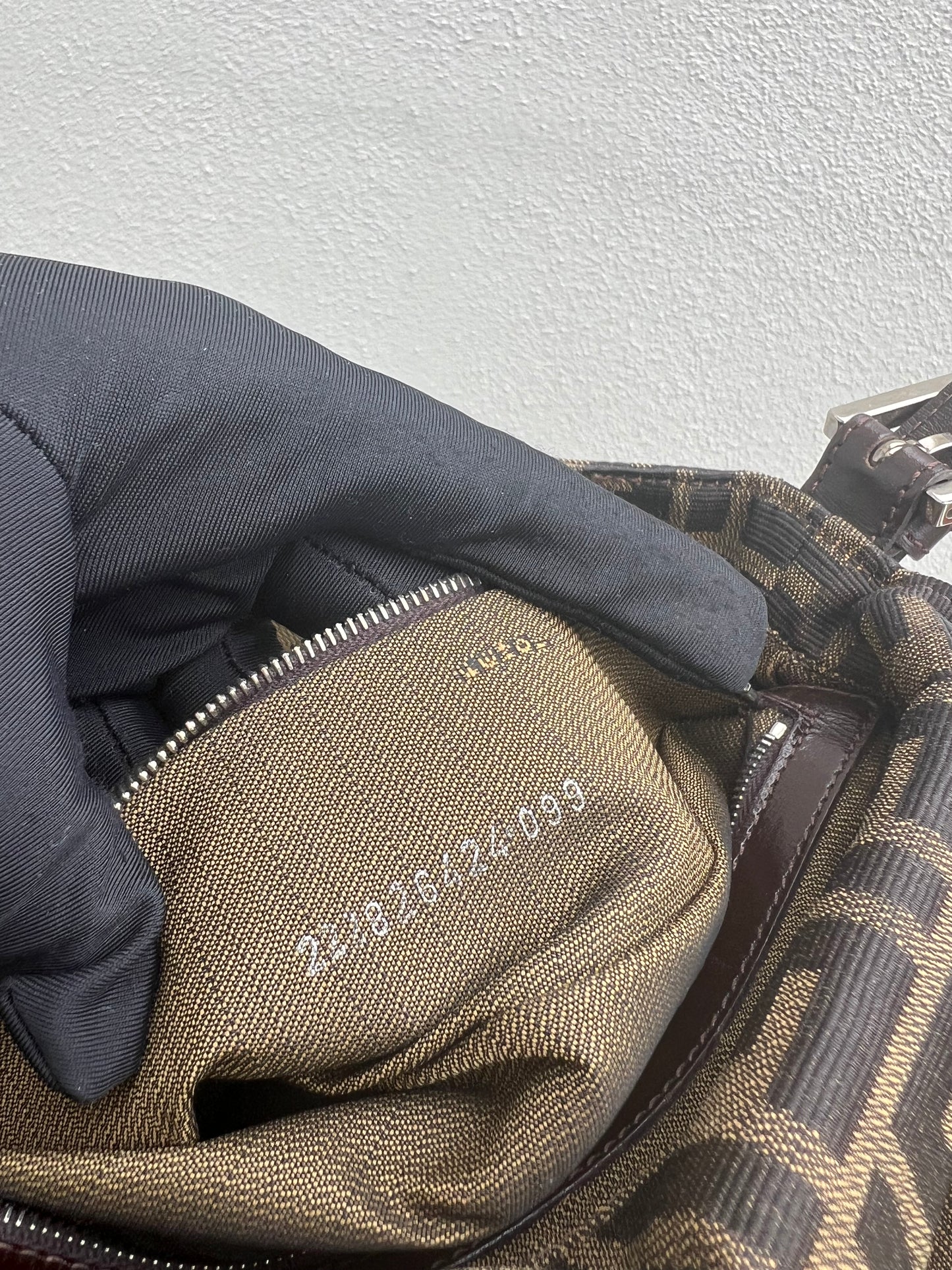 Pre-loved Fendi Vintage Zucca Baguette Handbag