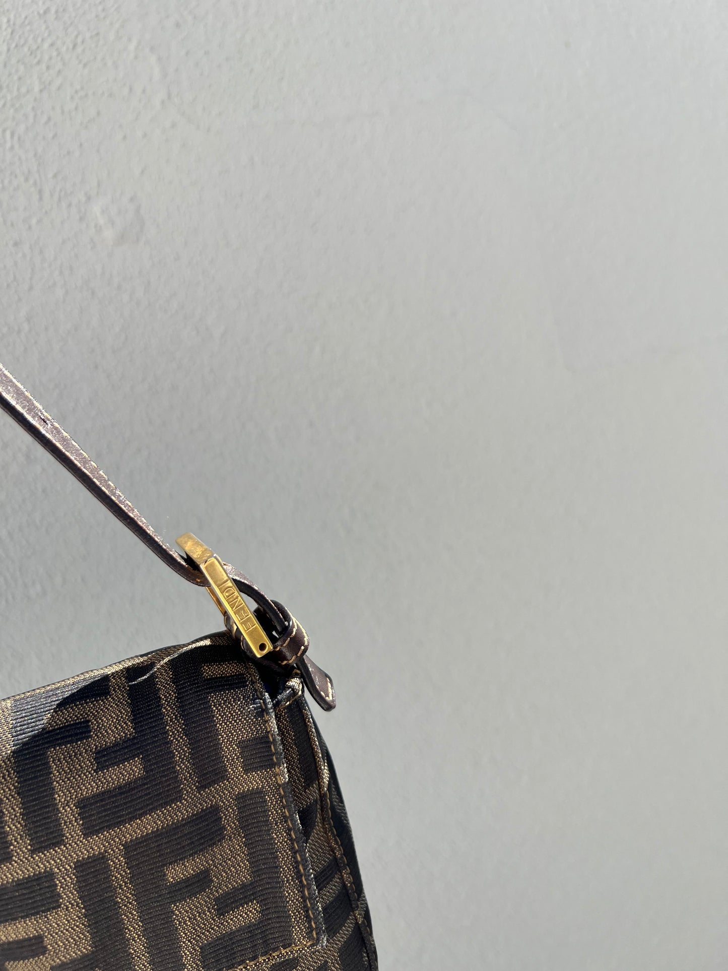Pre-loved Fendi Vintage Zucca Baguette Handbag