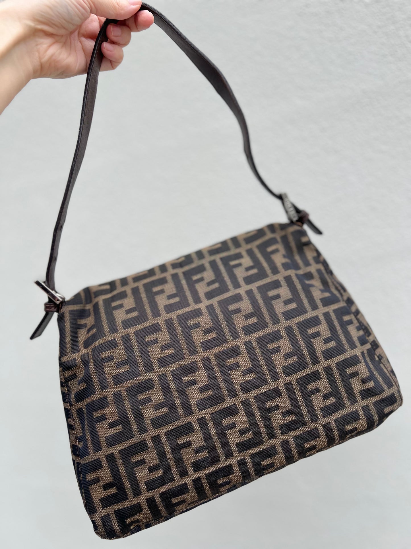 Pre-loved Fendi Vintage Zucca Mamma Handbag