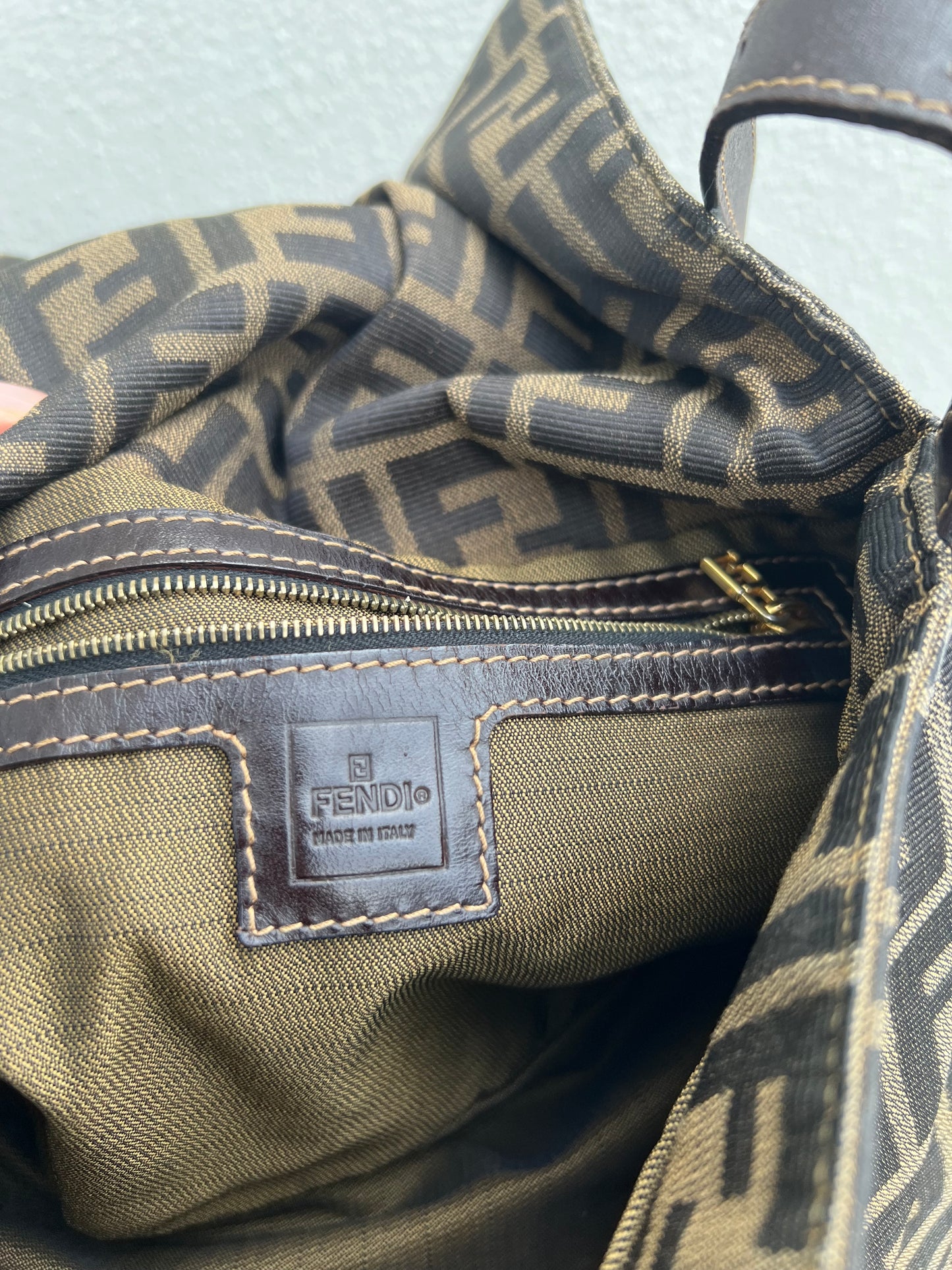 Pre-loved Fendi Vintage Zucca Mamma Handbag
