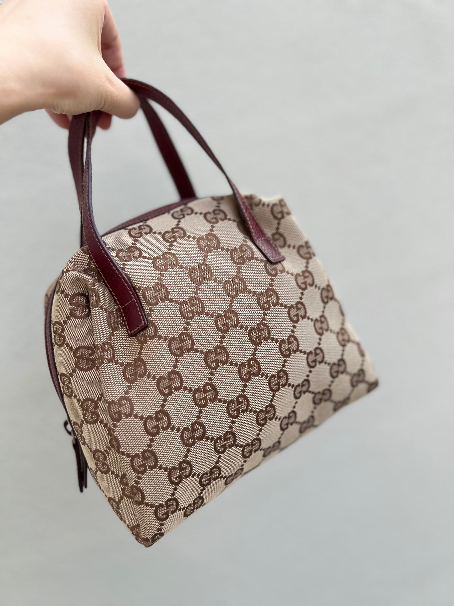 Pre-loved Gucci Y2K GG Canvas Balthus Tofu Bag handbag