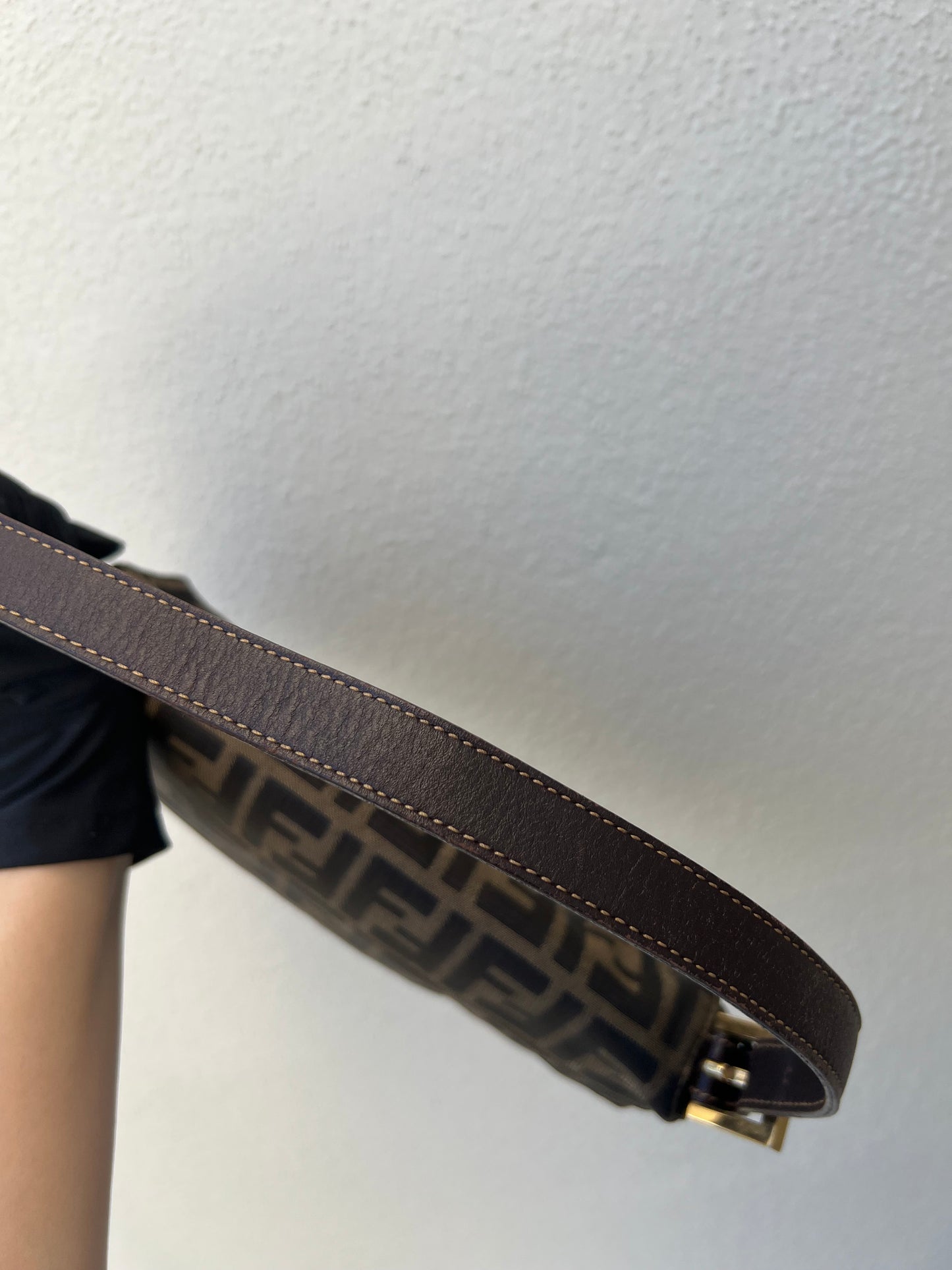 Pre-loved Fendi Vintage Zucca Baguette Handbag