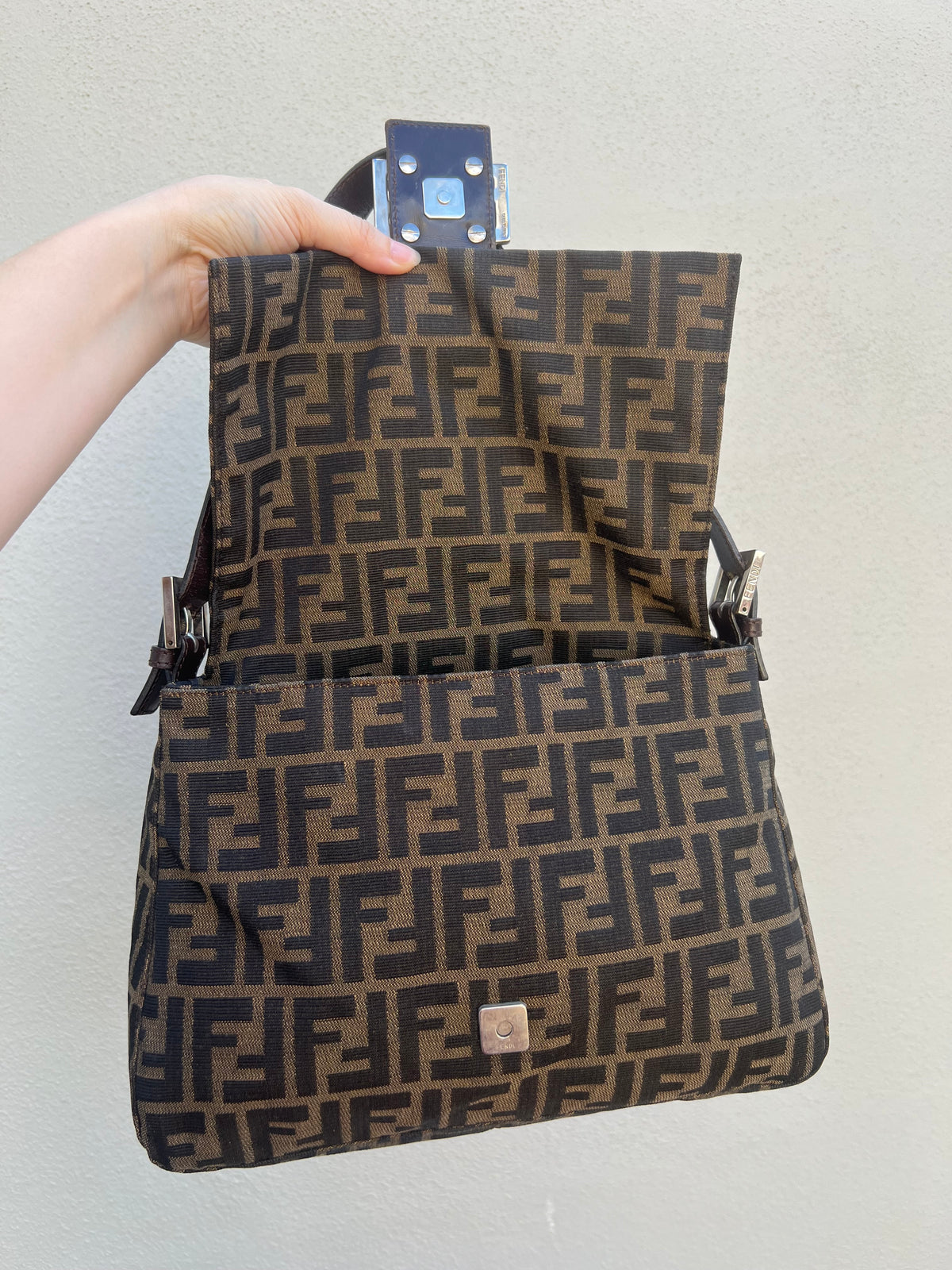 Pre-loved Fendi Vintage Zucca Mamma Handbag