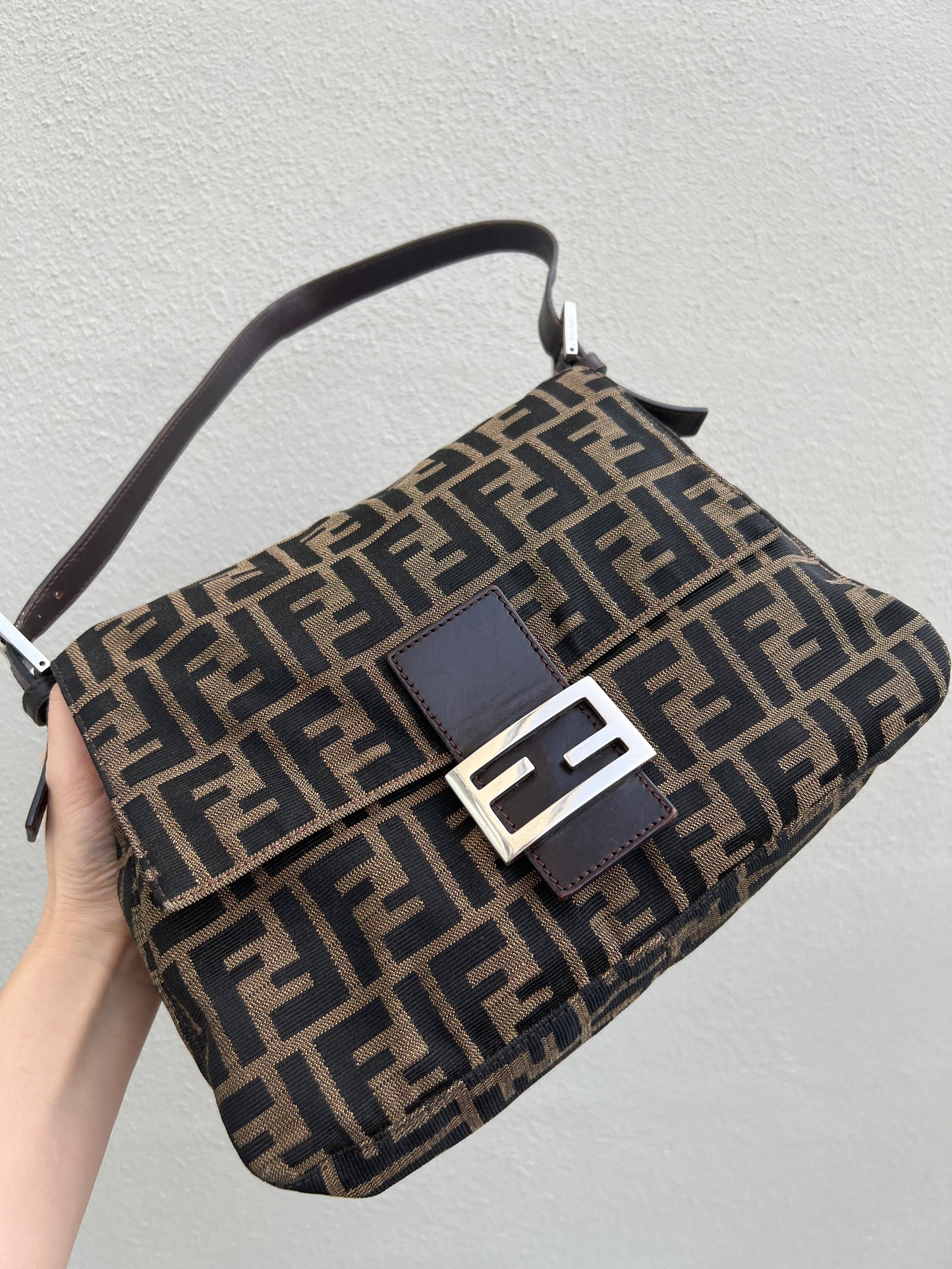 Pre-loved Fendi Vintage Zucca Mamma Handbag