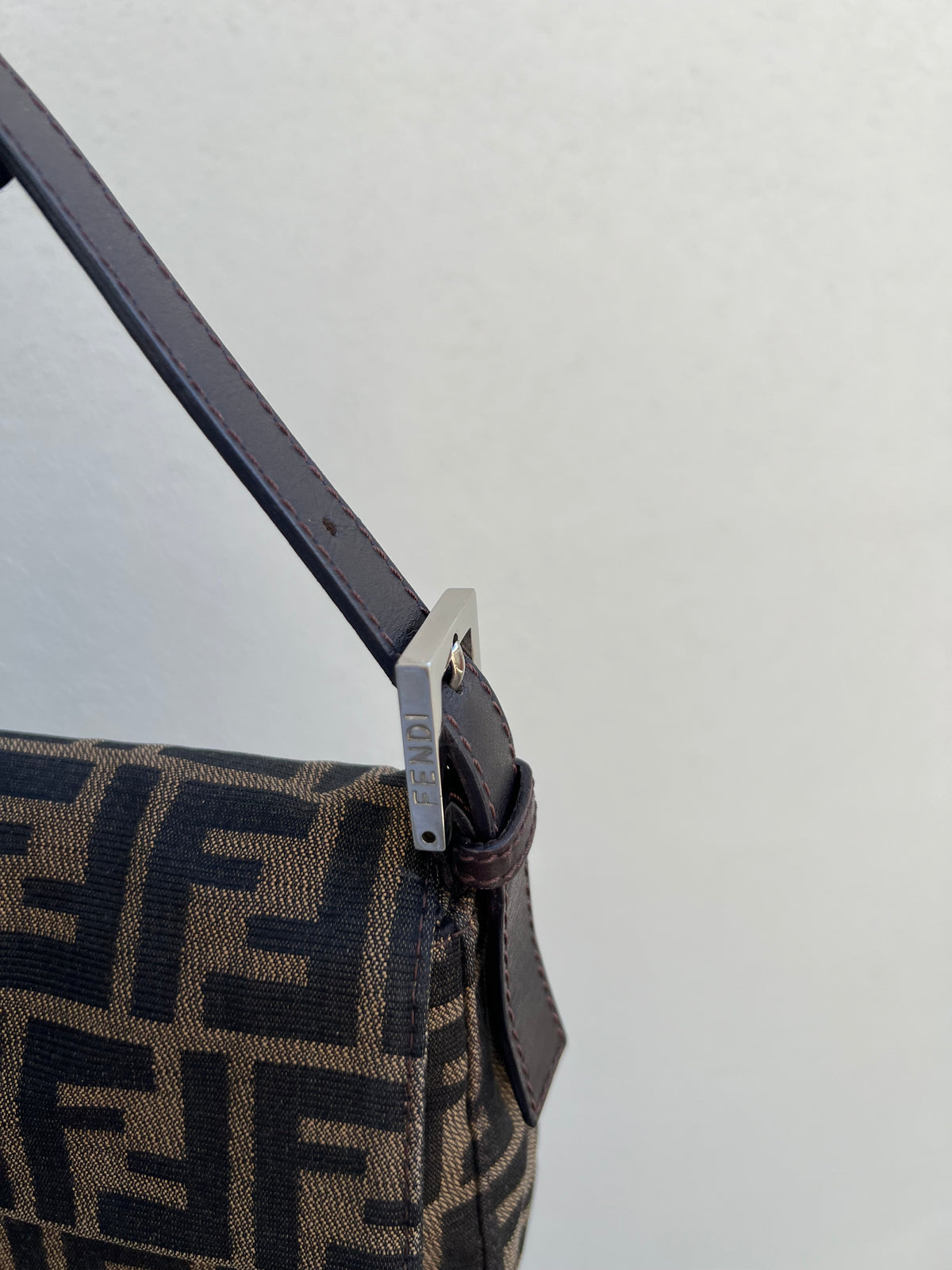Pre-loved Fendi Vintage Zucca Baguette Handbag