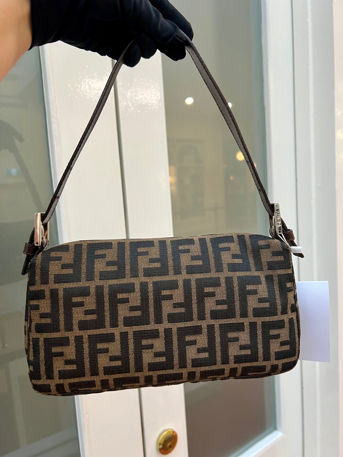 Pre-loved Fendi Vintage Zucca Baguette Handbag 1