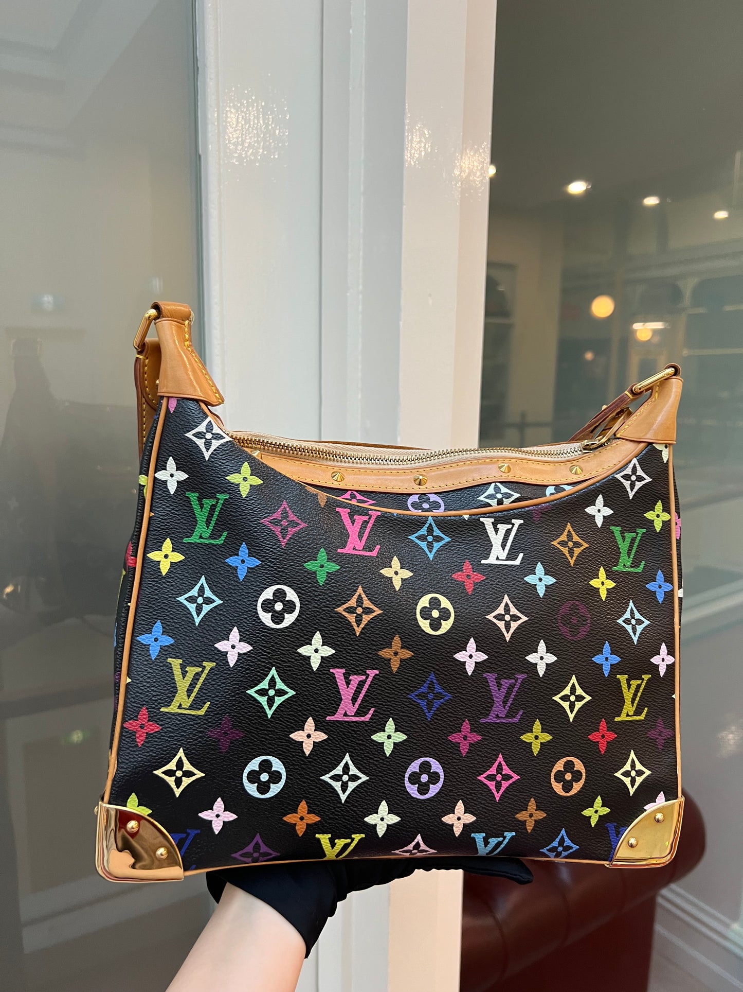 Pre-loved Louis Vuitton x Murakami Limited Edition Monogram Multicolor Boulogne Bag