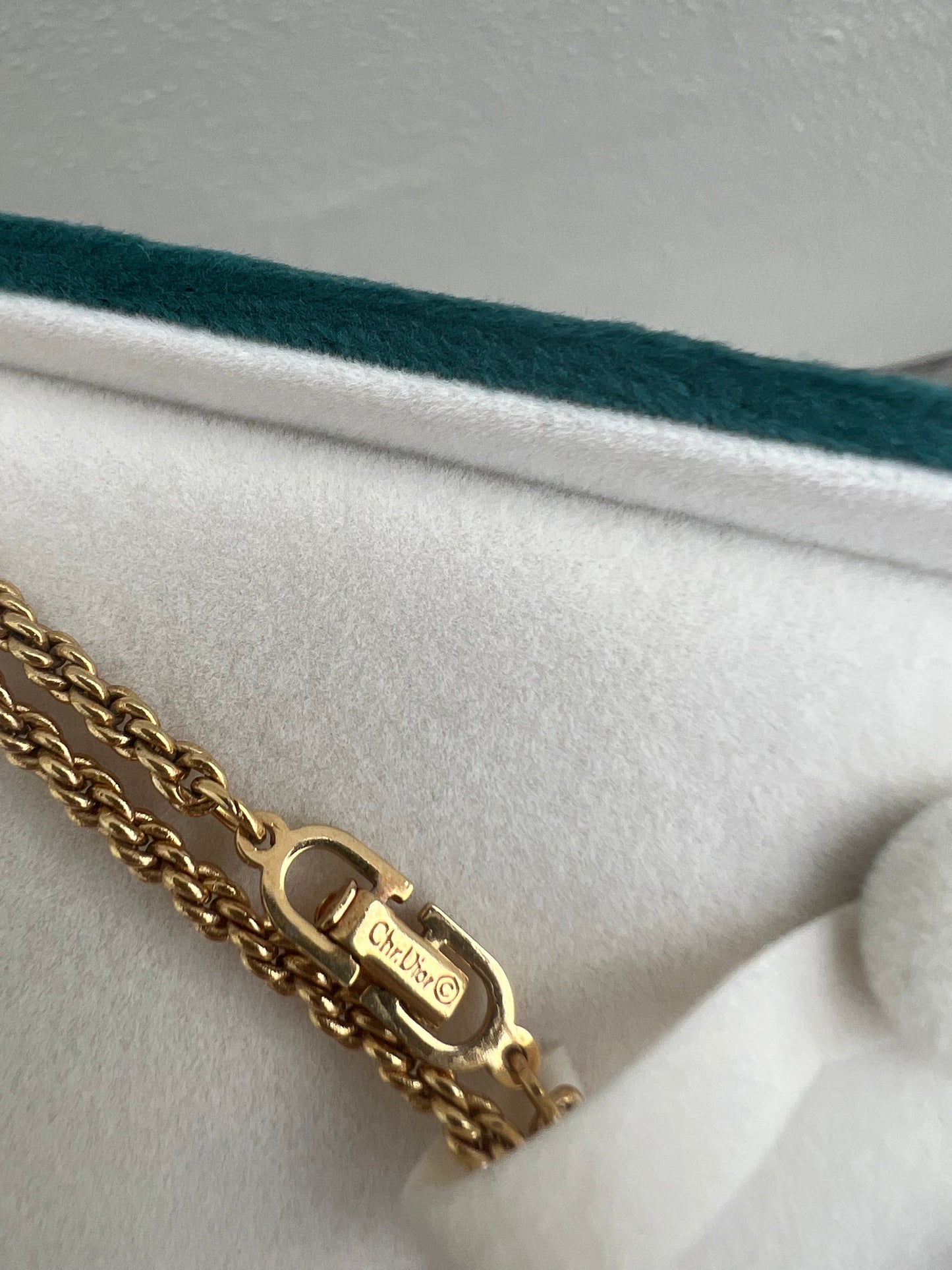 Pre-loved Vintage Dior CD Logo Long Necklace Made In Germany