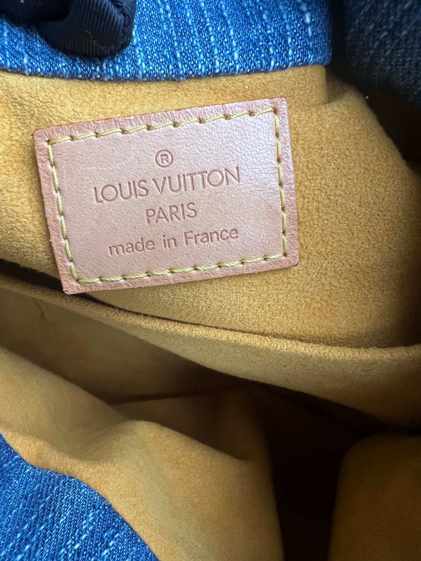 Pre-loved Louis Vuitton Vintage Monogram Denim Pleaty Handbag
