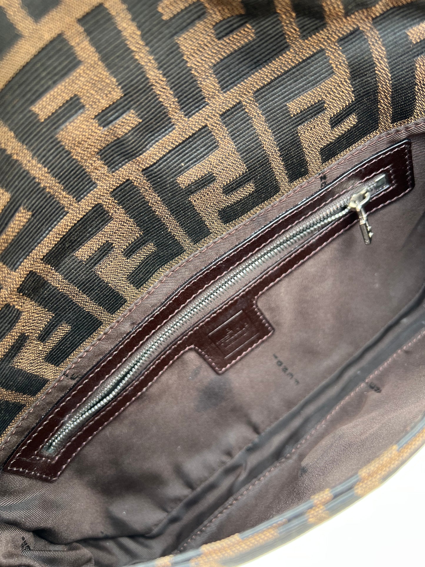 Pre-loved Fendi Vintage Zucca Baguette Handbag