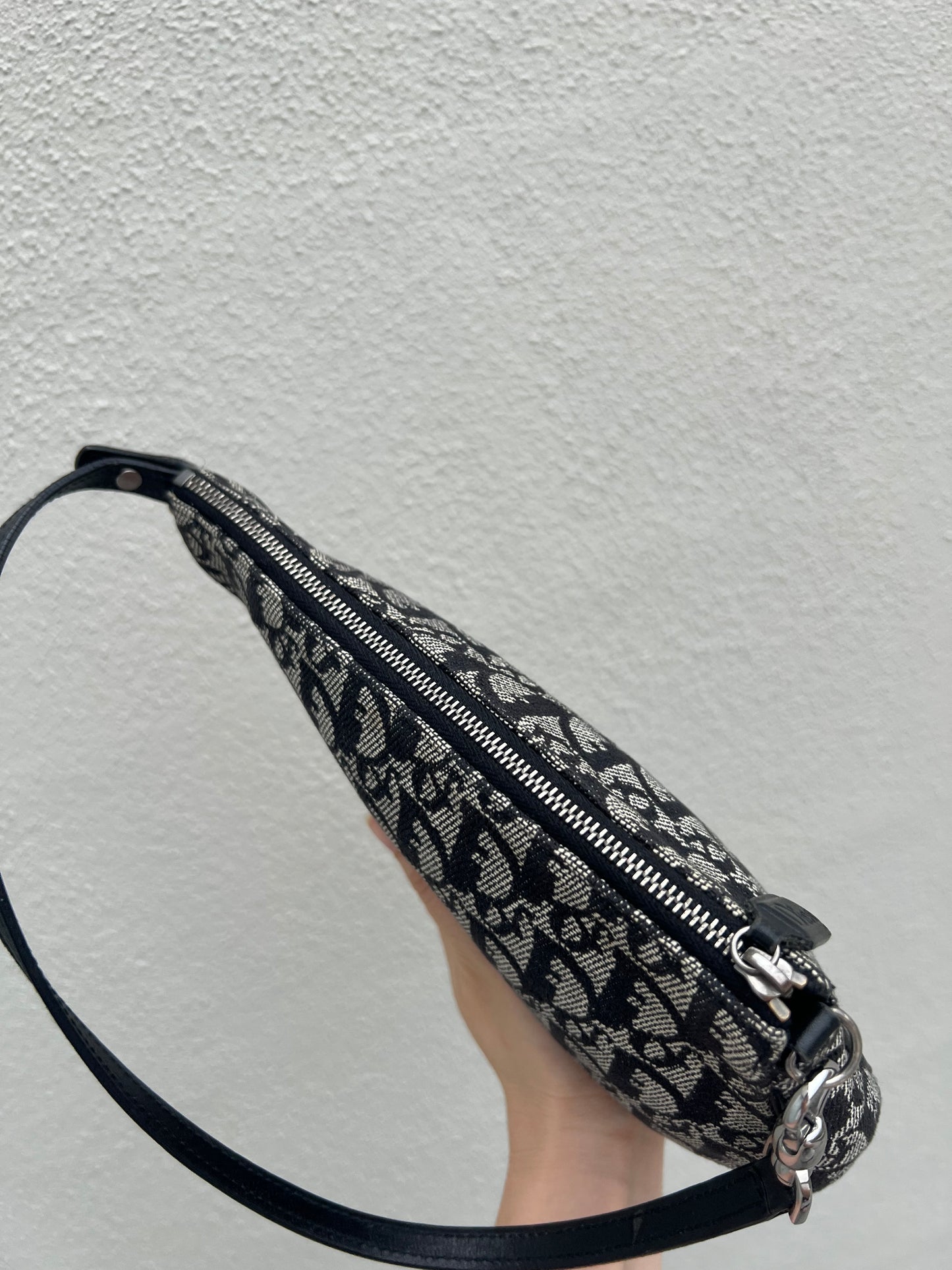 Pre-loved Dior Vintage Monogram Oblique Canvas Mini  Saddle Bag