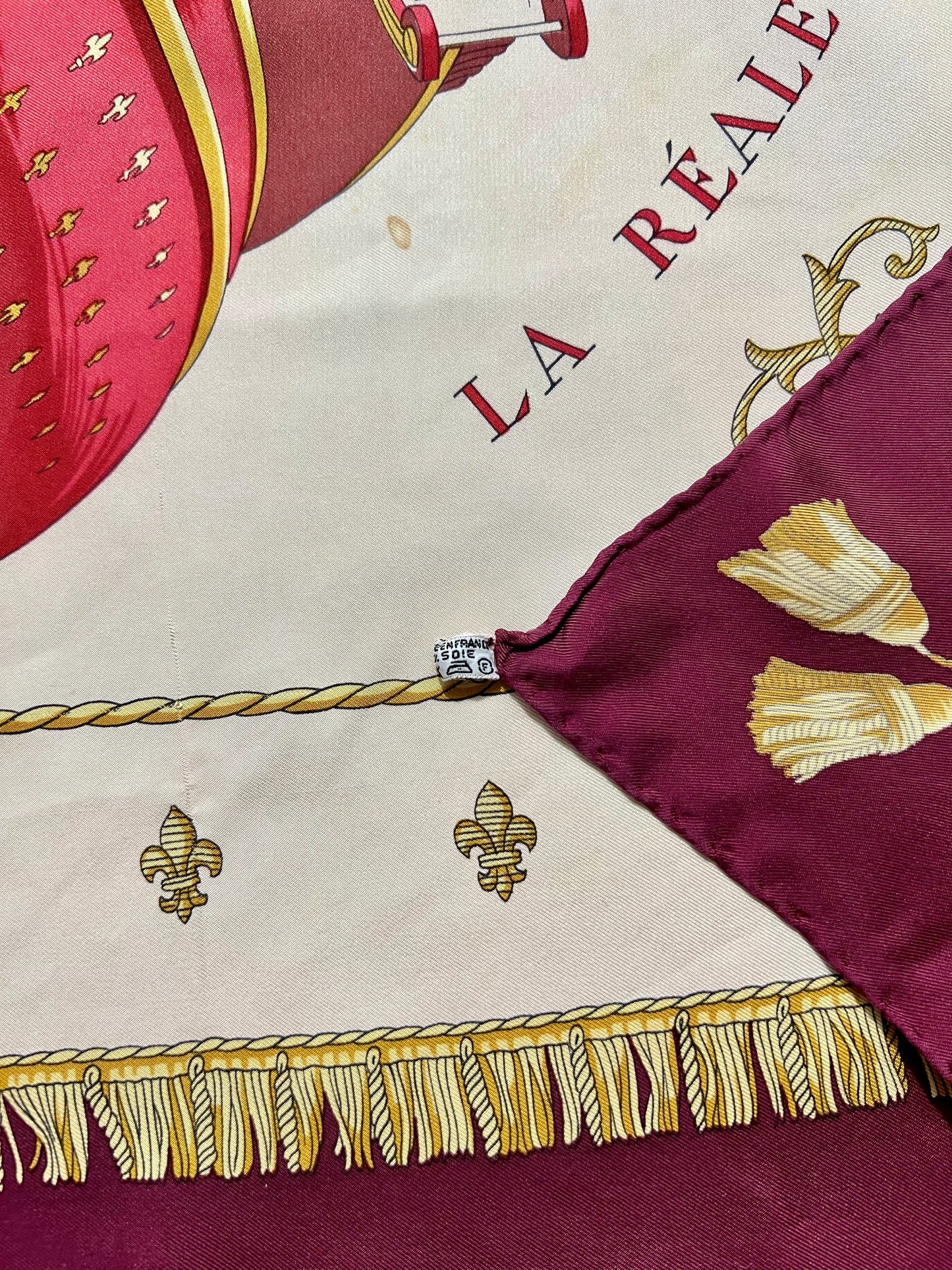 Pre-loved Hermès Vintage Silk Scarf LA REALE - VUE DU CARROSSE DE LA GALÈRE