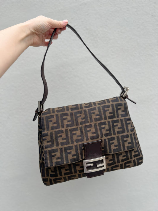 Pre-loved Fendi Vintage Zucca Mamma Handbag