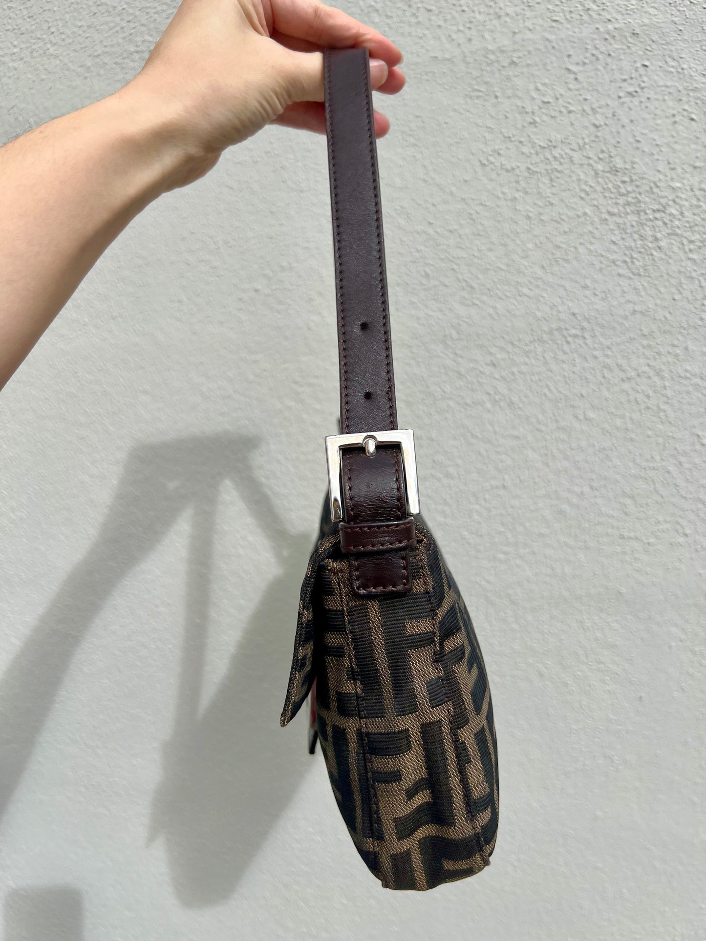 Pre-loved Fendi Vintage Zucca Baguette Handbag