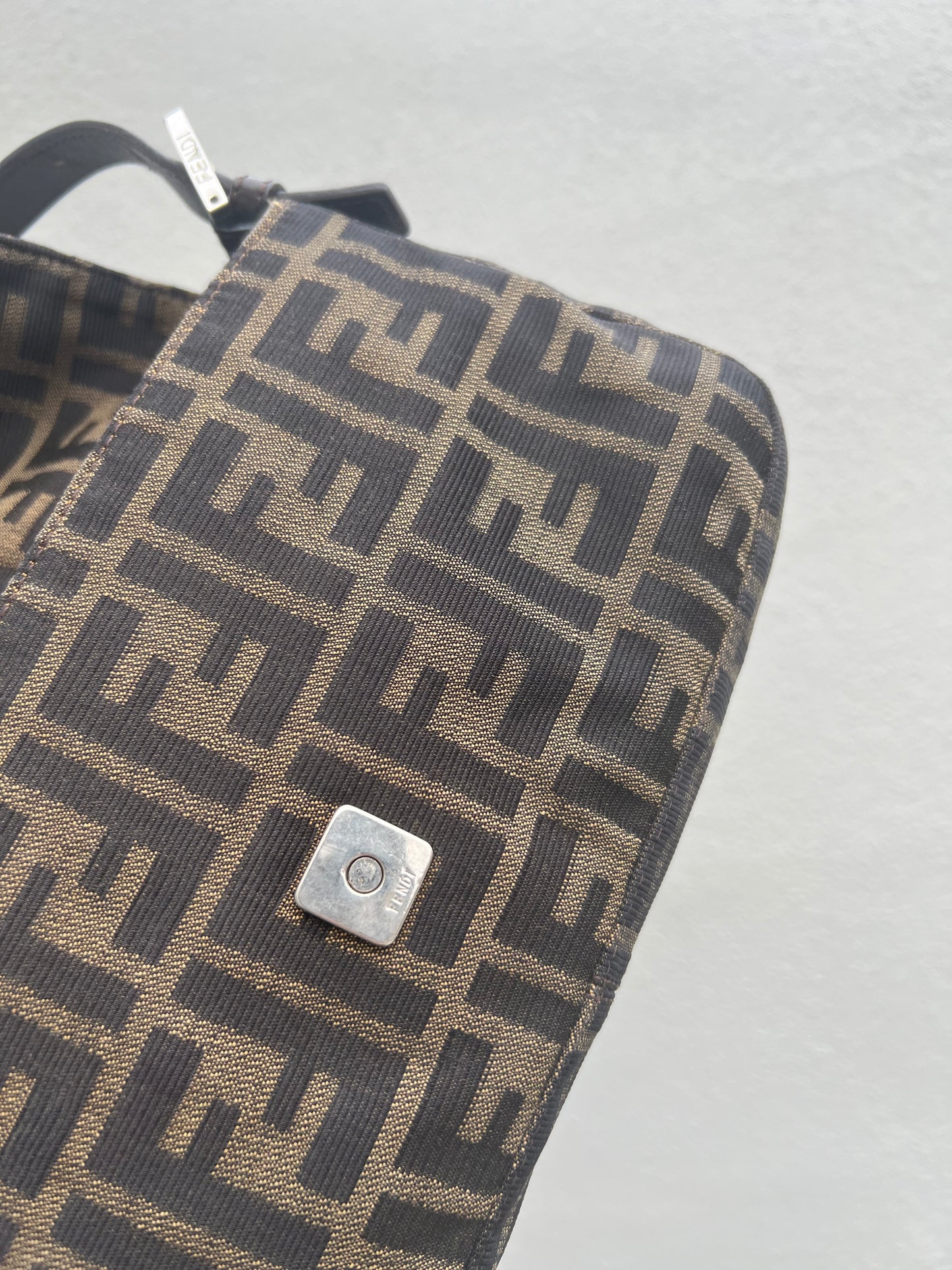 Pre-loved Fendi Vintage Zucca Baguette Handbag