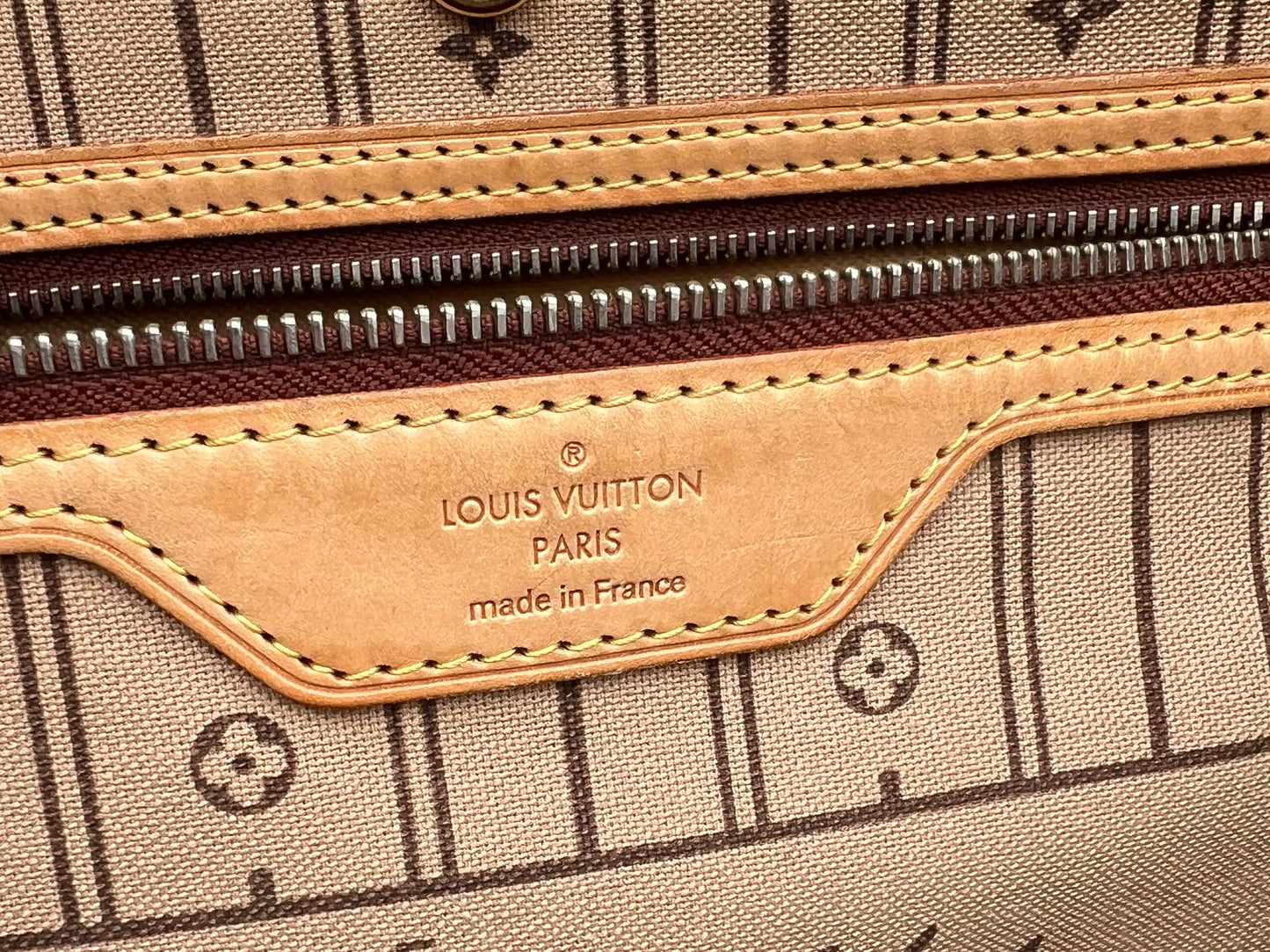 Pre-loved Louis Vuitton Neverfull Leather Tote GM Monogram 2008