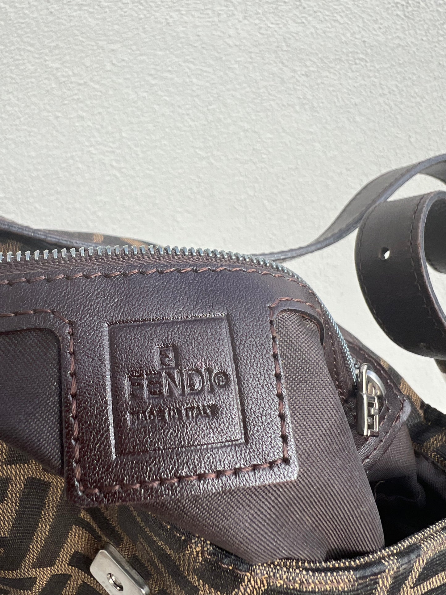 Pre-loved Fendi Vintage Zucca Baguette Handbag