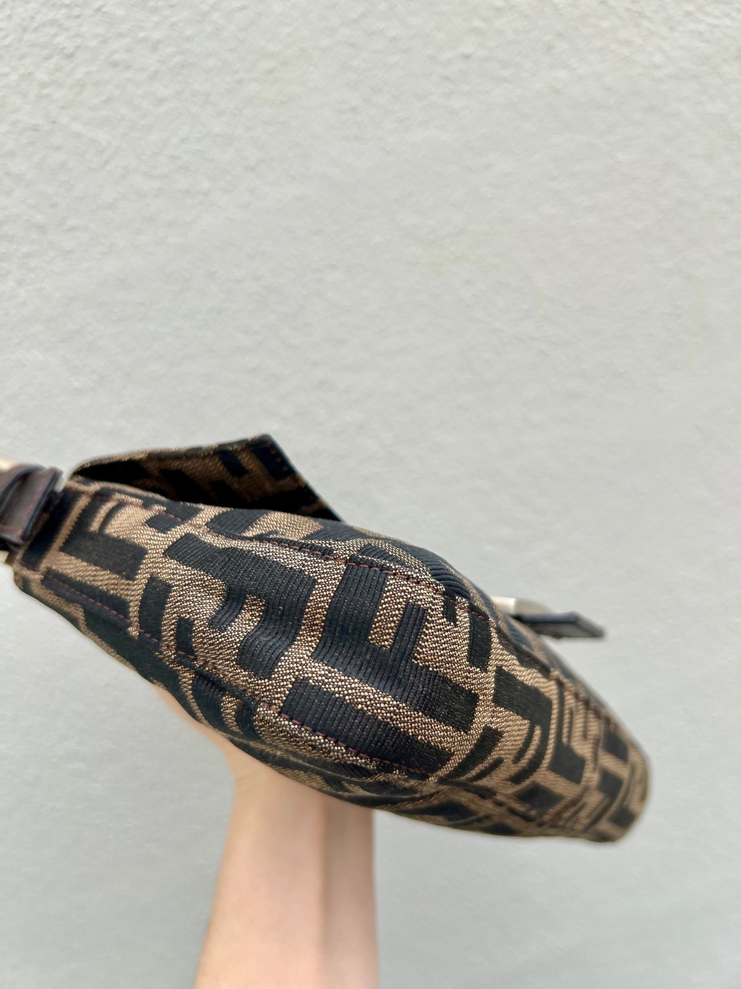 Pre-loved Fendi Vintage Zucca Baguette Handbag