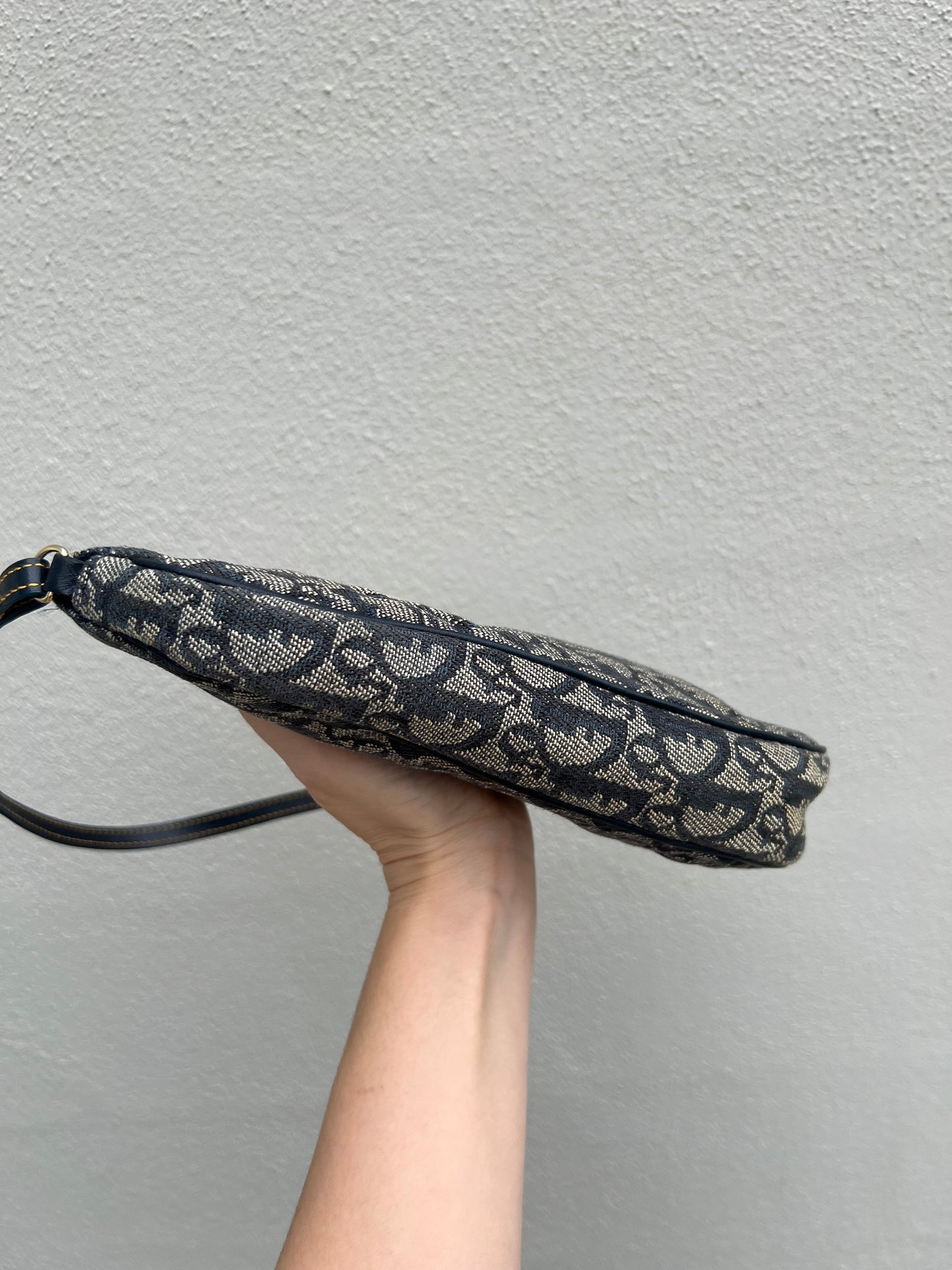 Pre-loved Dior Vintage Monogram Oblique Canvas Mini Saddle Bag