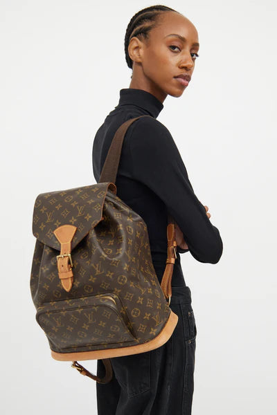 Pre-loved Louis Vuitton Backpack Monogram Montsouris GM Brown Men's Women's  2000