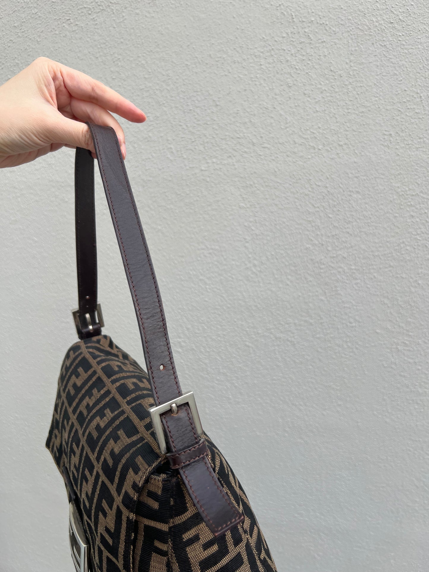 Pre-loved Fendi Vintage Zucca Mamma Handbag