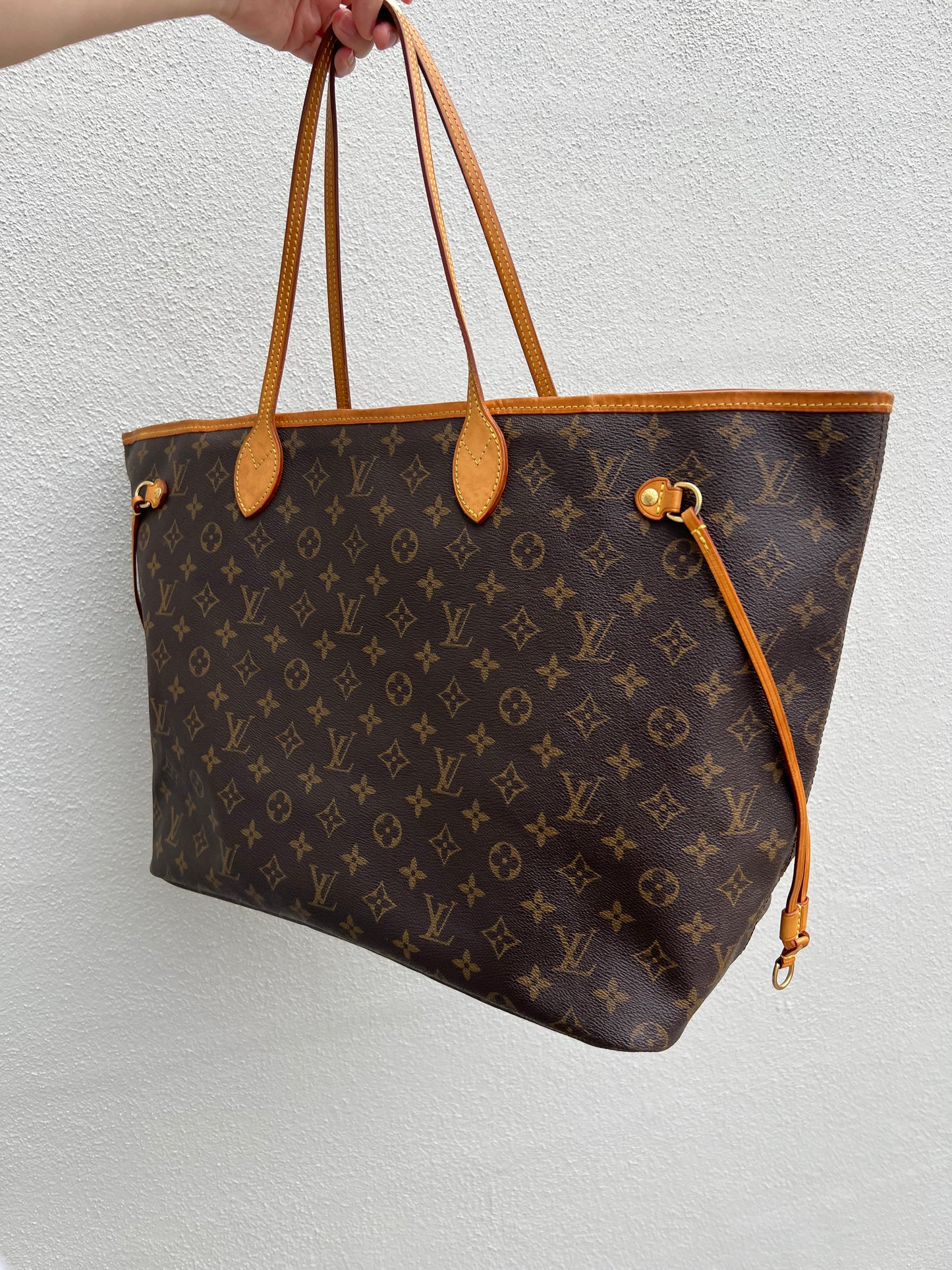 Pre-loved Louis Vuitton Neverfull Leather Tote GM Monogram 2008