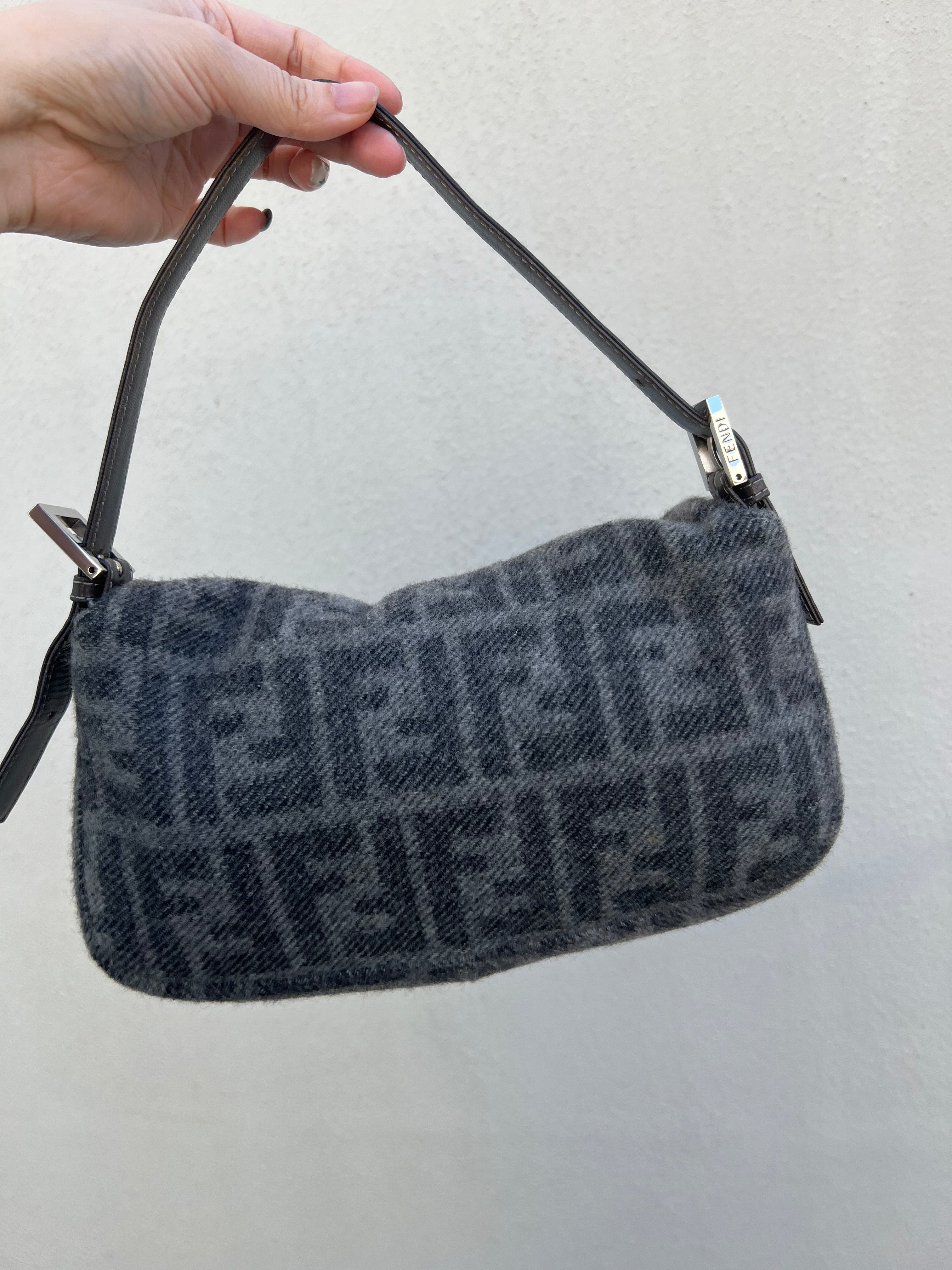 Fendi wool baguette sale