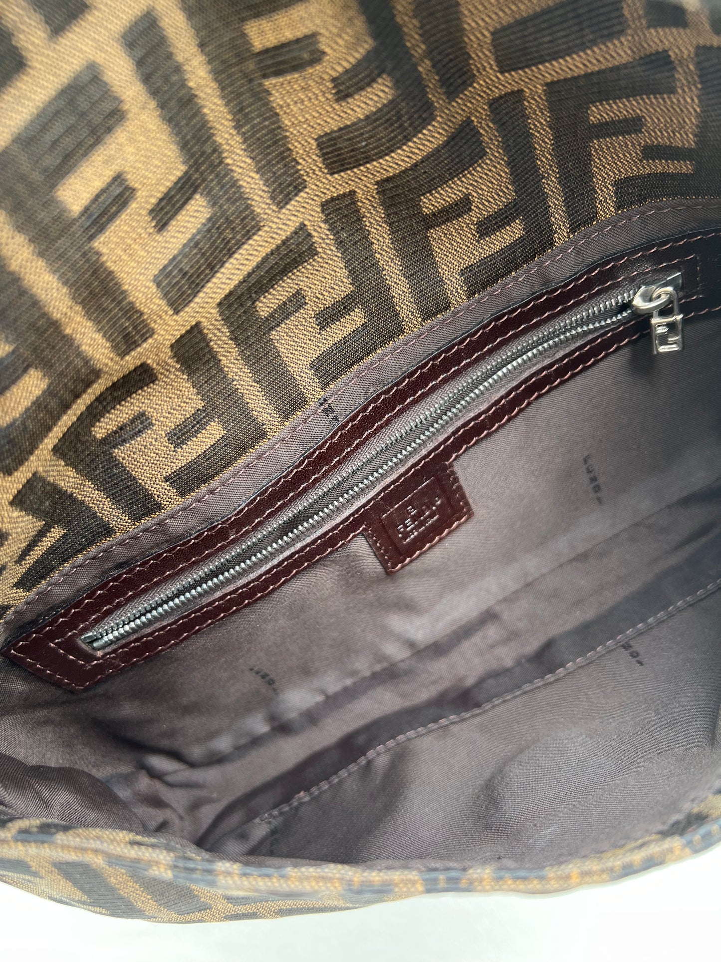 Pre-loved Fendi Vintage Zucca Baguette Handbag