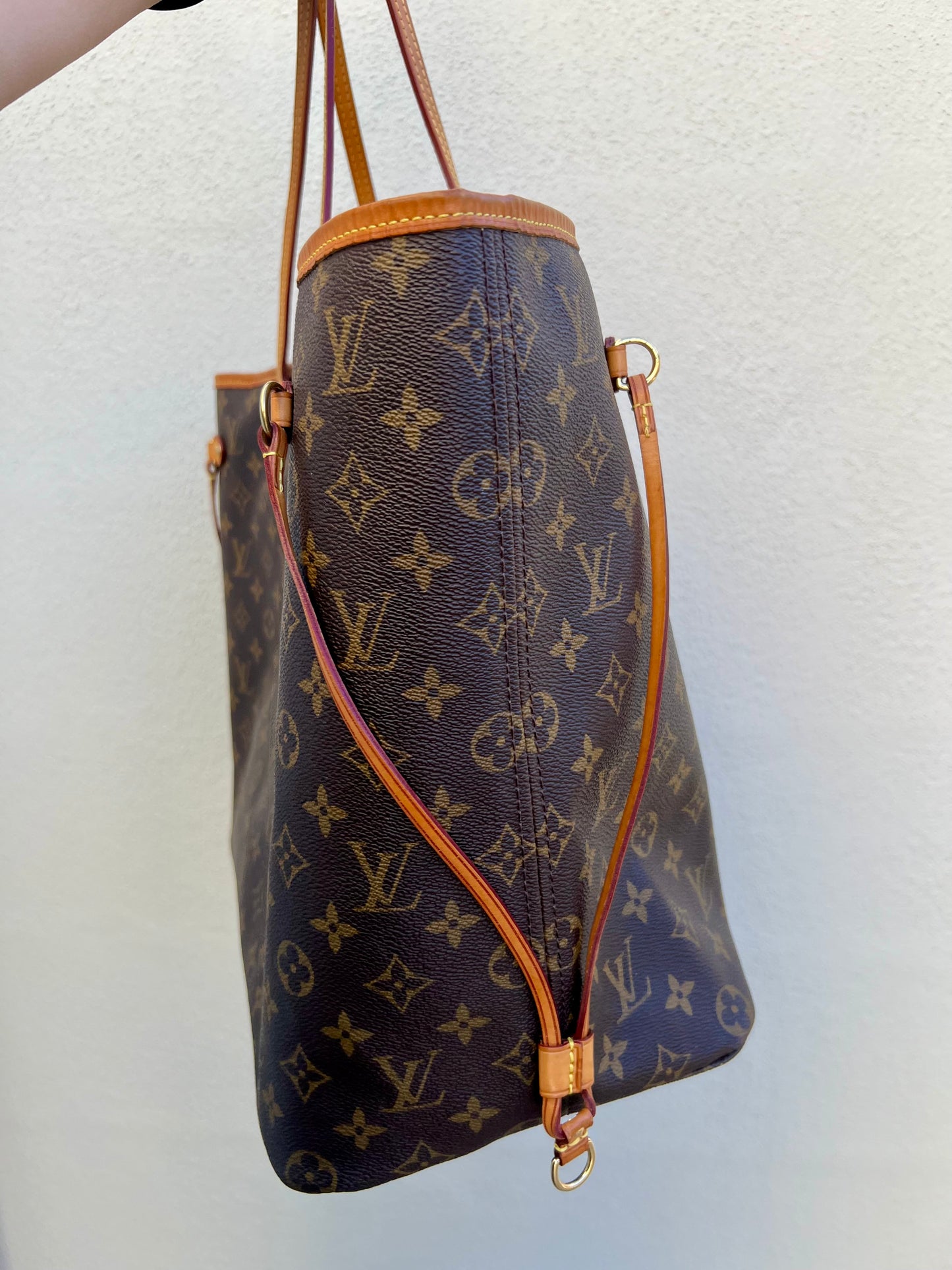 Pre-loved Louis Vuitton Neverfull Leather Tote GM Monogram 2009