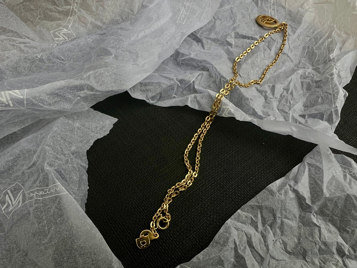 Pre-loved Vintage Christian Dior Logo Necklace
