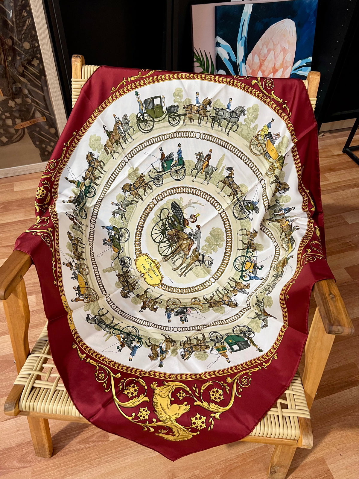 Pre-loved Hermès
La Promenade De Longchamps Silk Scarf