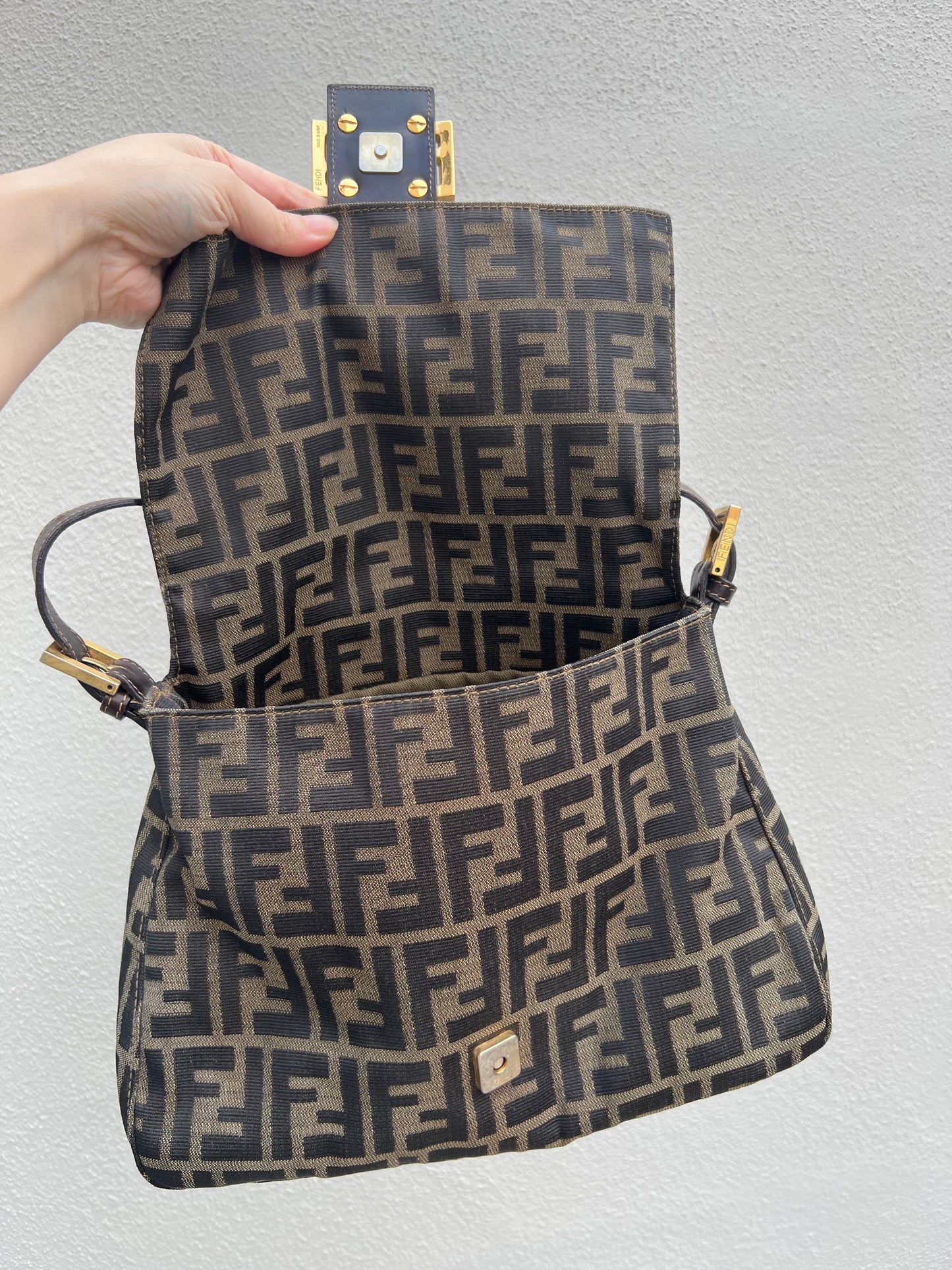 Pre-loved Fendi Vintage Zucca Mamma Handbag
