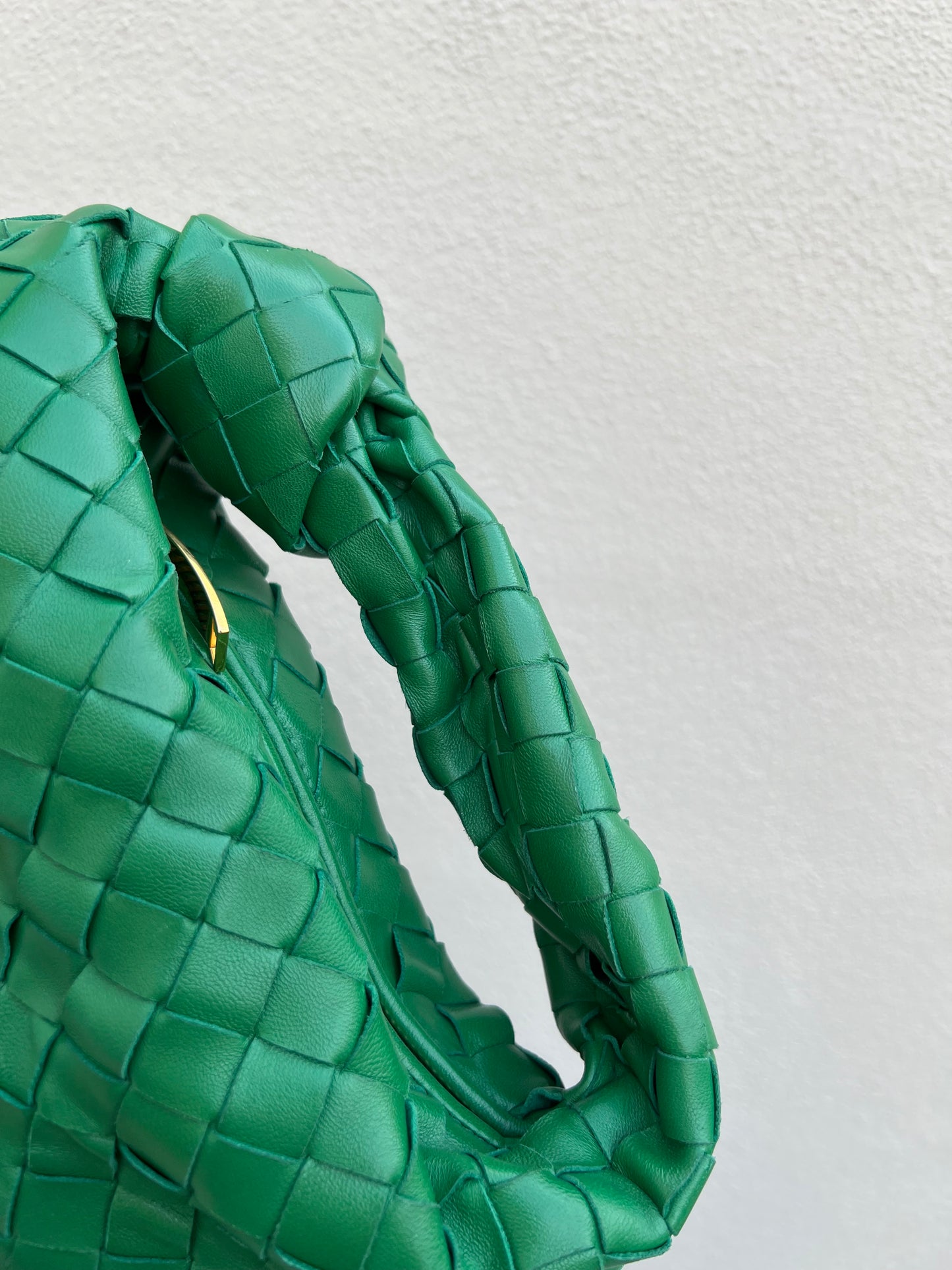 Pre-loved Bottega Veneta Top Handle Mini Jodie Bag Green Lambskin