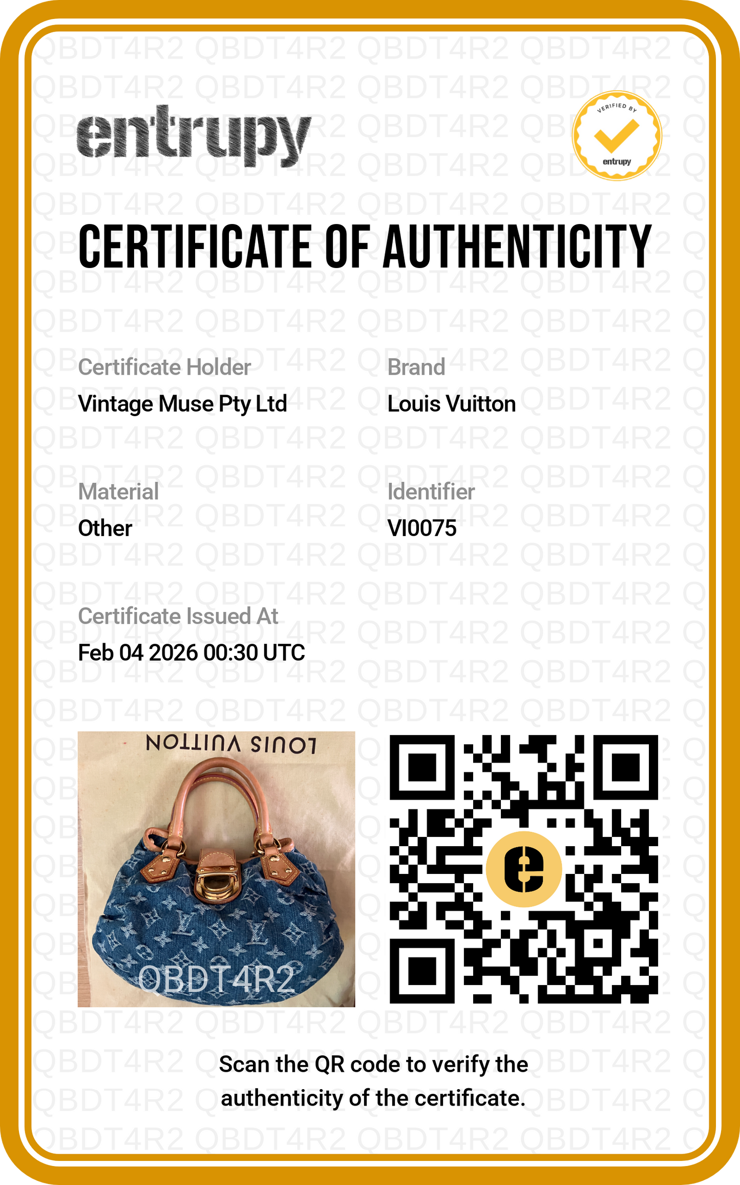 Pre-loved Louis Vuitton Vintage Monogram Denim Pleaty Handbag