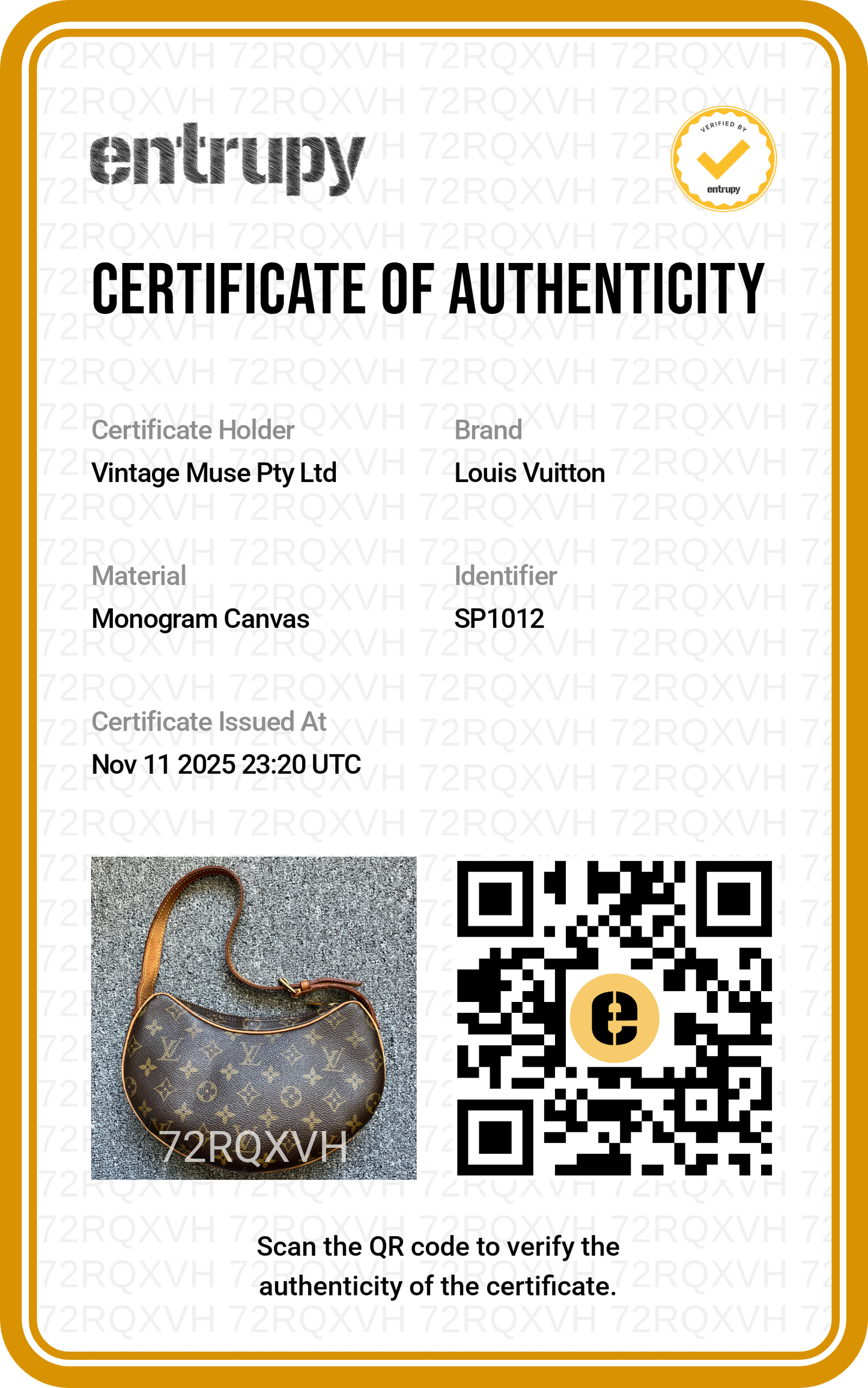 Pre-loved Louis Vuitton Pochette Croissant Shoulder Bag PM Monogram