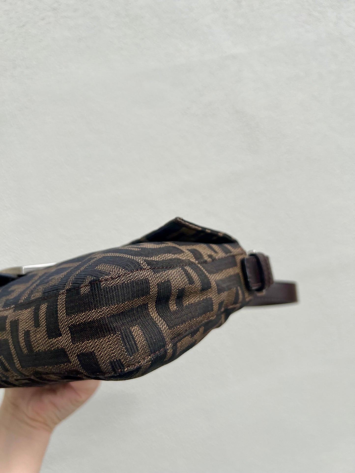Pre-loved Fendi Vintage Zucca Baguette Handbag