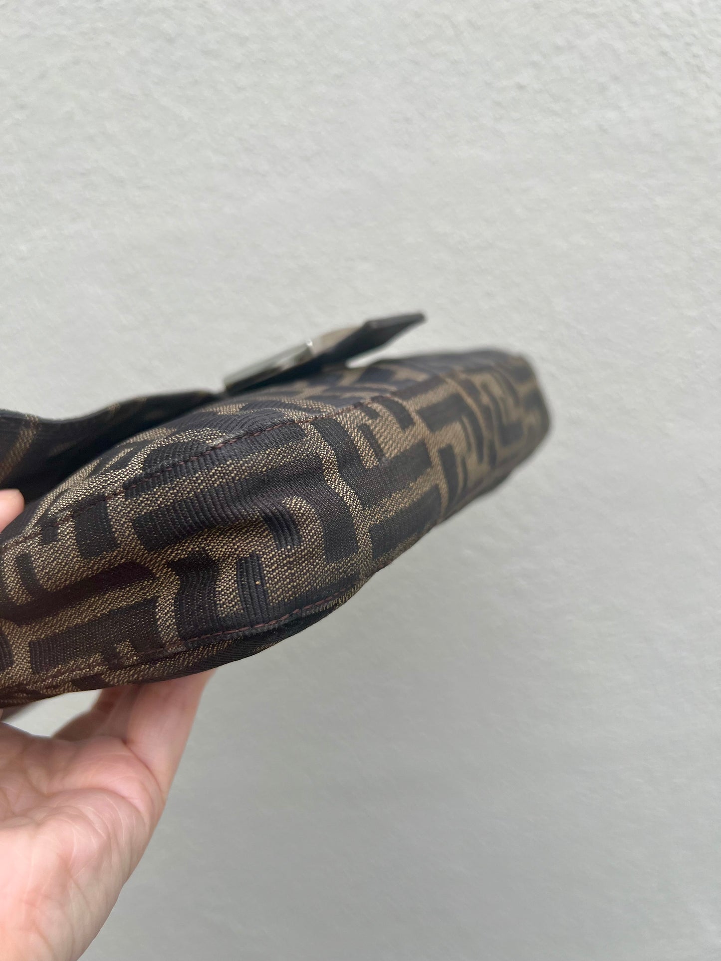 Pre-loved Fendi Vintage Zucca Baguette Handbag