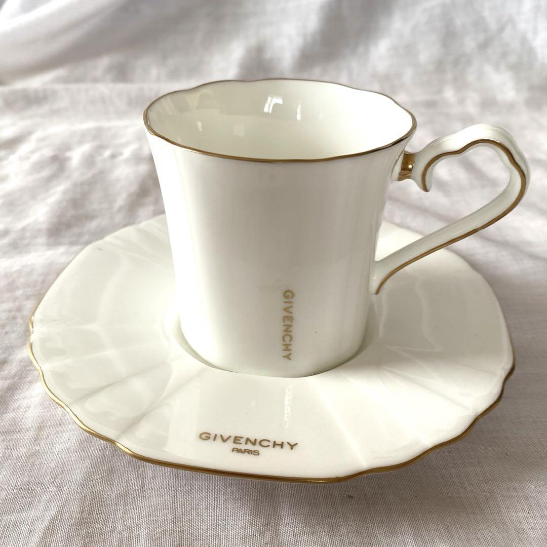 Givenchy Vintage Paris Yamaka Tea Cups & Saucers Set of 3 From Japan Bone China
