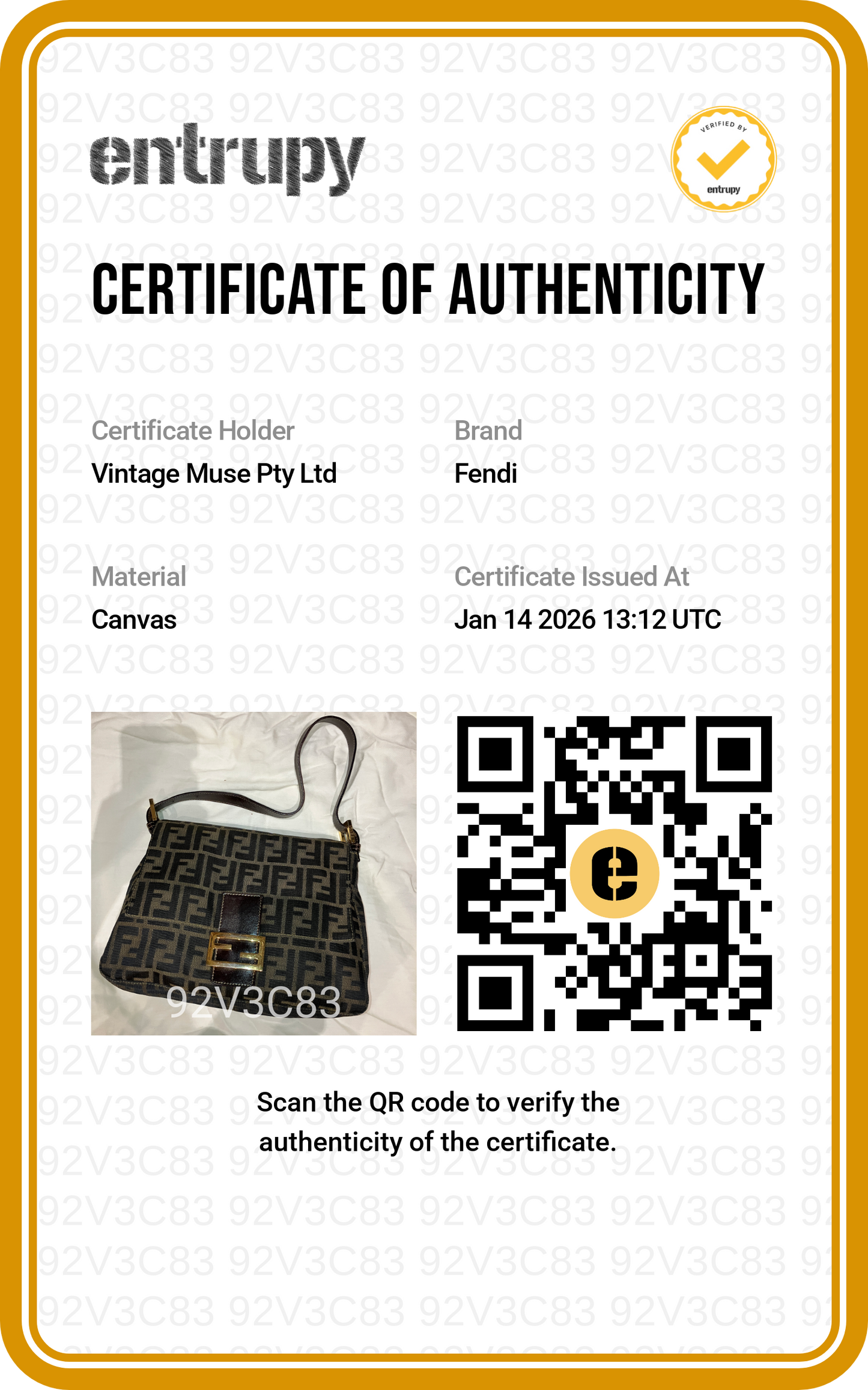 Pre-loved Fendi Vintage Zucca Mamma Handbag