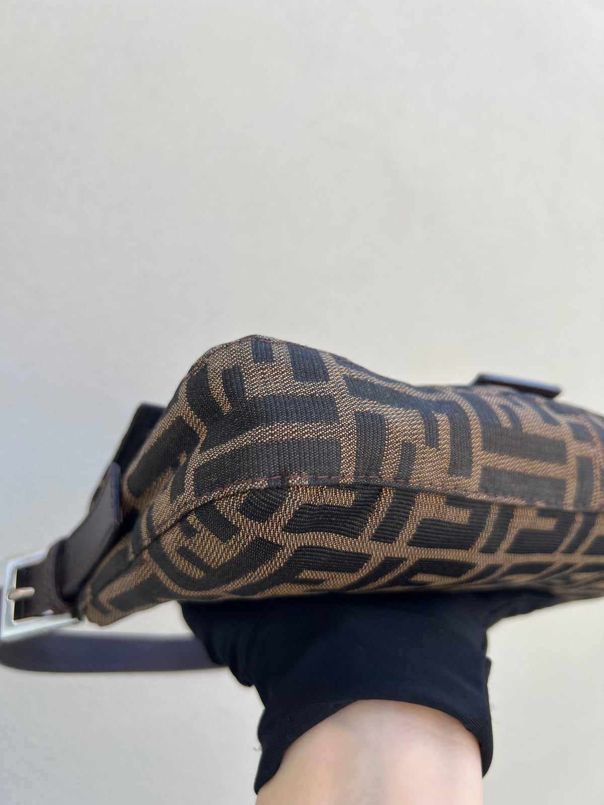 Pre-loved Fendi Vintage Zucca Baguette Handbag