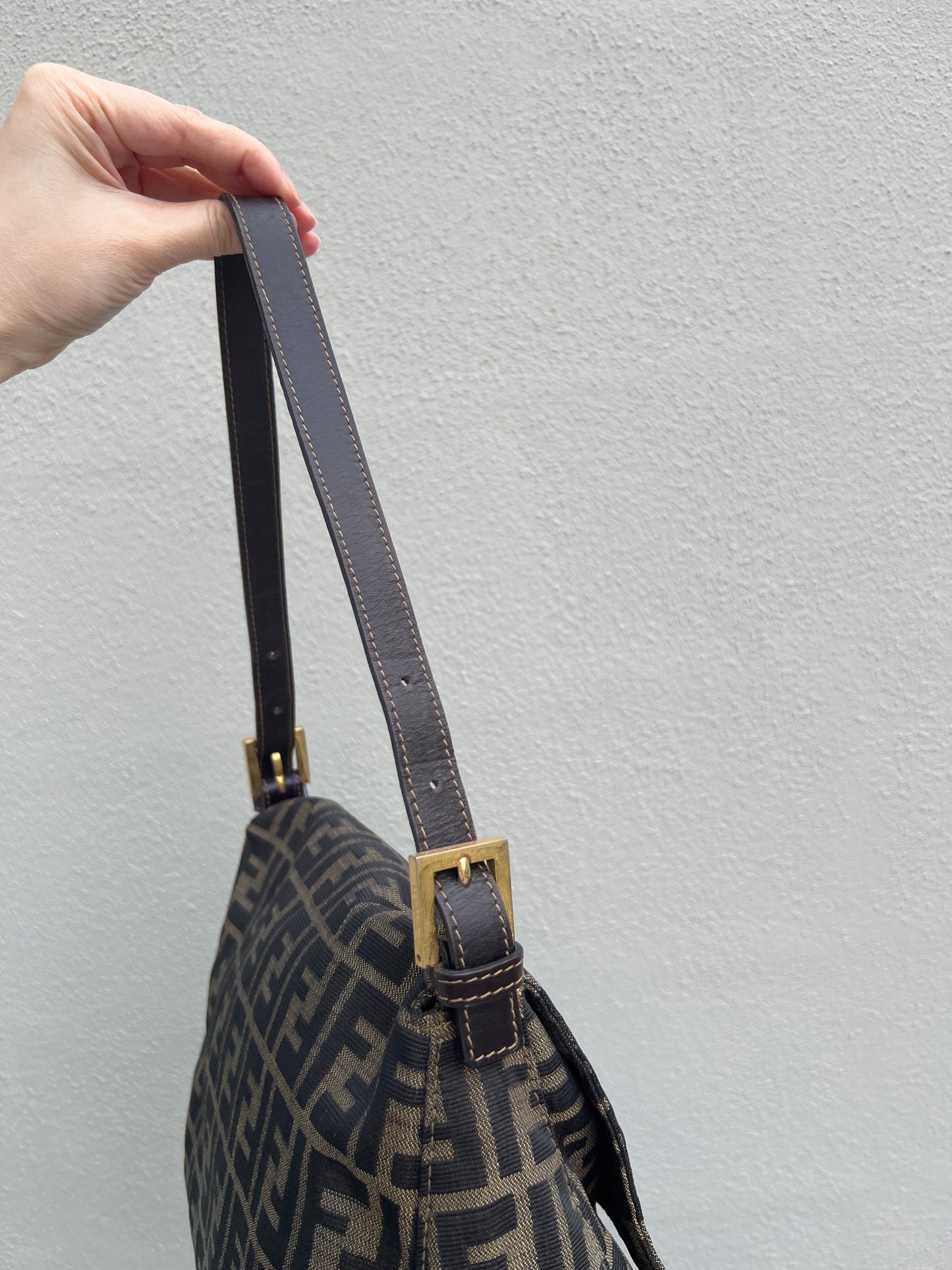 Pre-loved Fendi Vintage Zucca Mamma Handbag