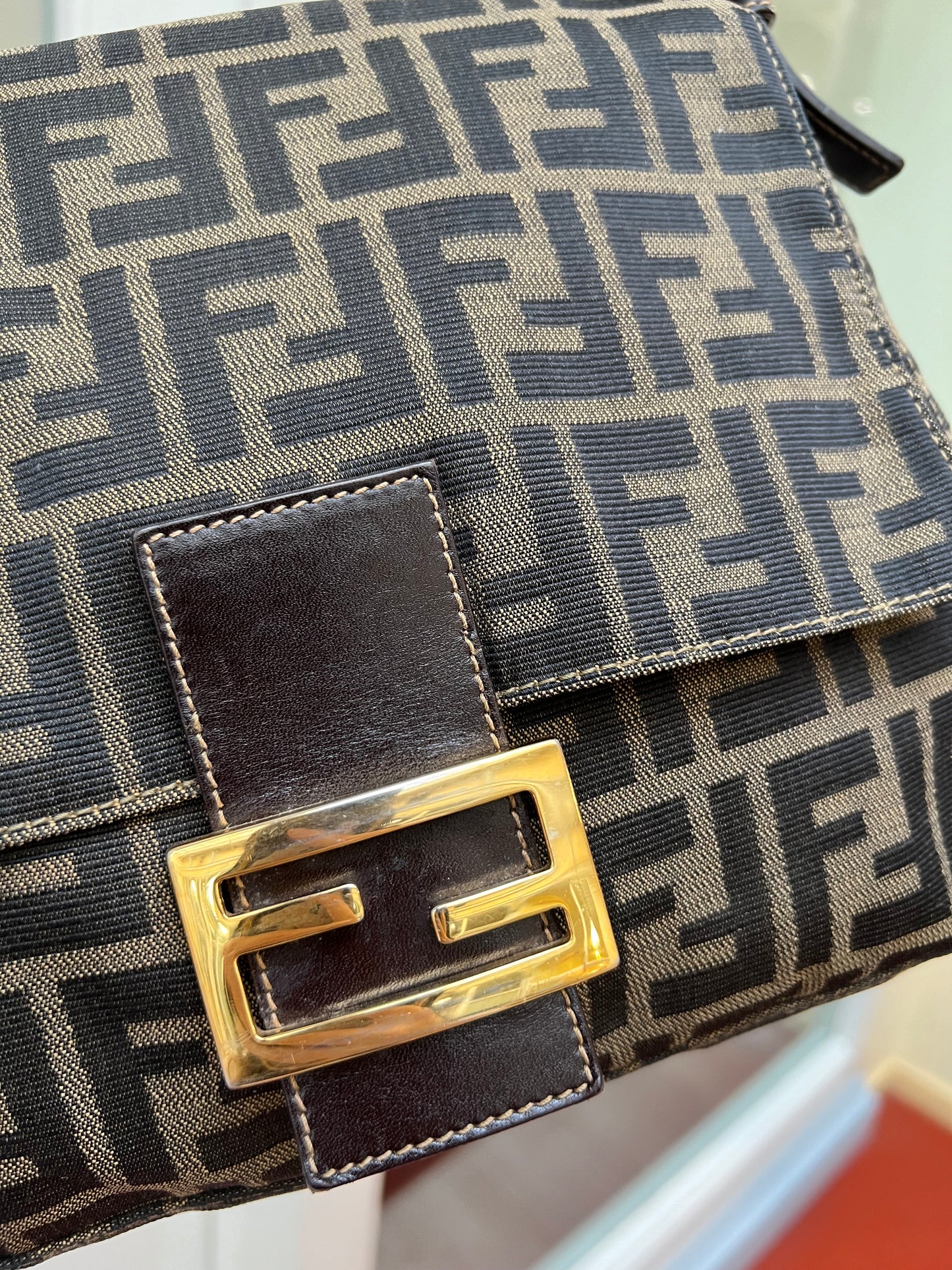 Pre-loved Fendi Vintage Zucca Mamma Handbag