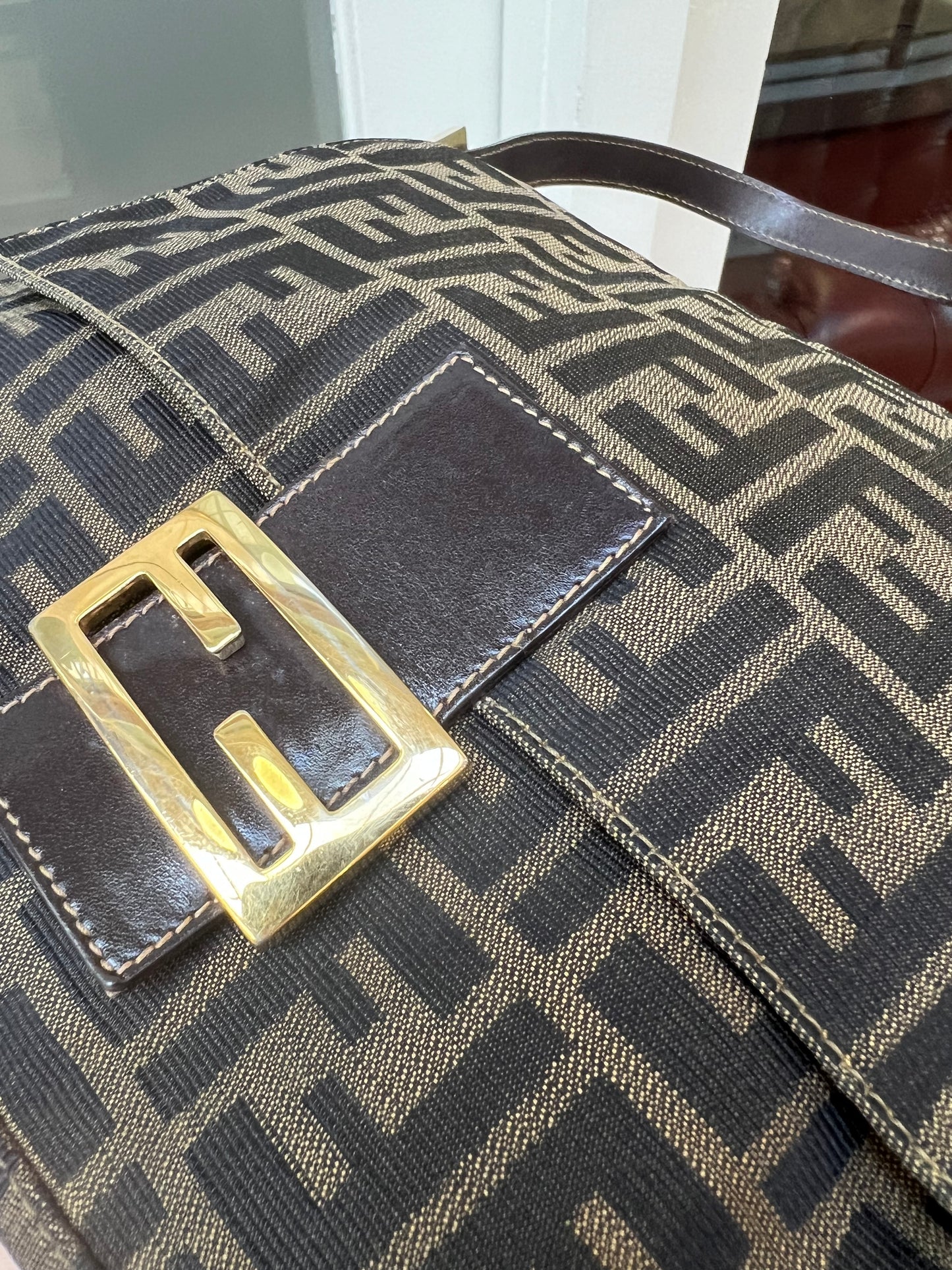 Pre-loved Fendi Vintage Zucca Mamma Handbag