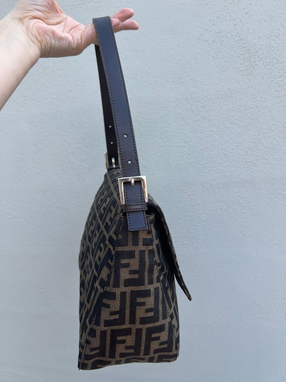 Pre-loved Fendi Vintage Zucca Mamma Handbag