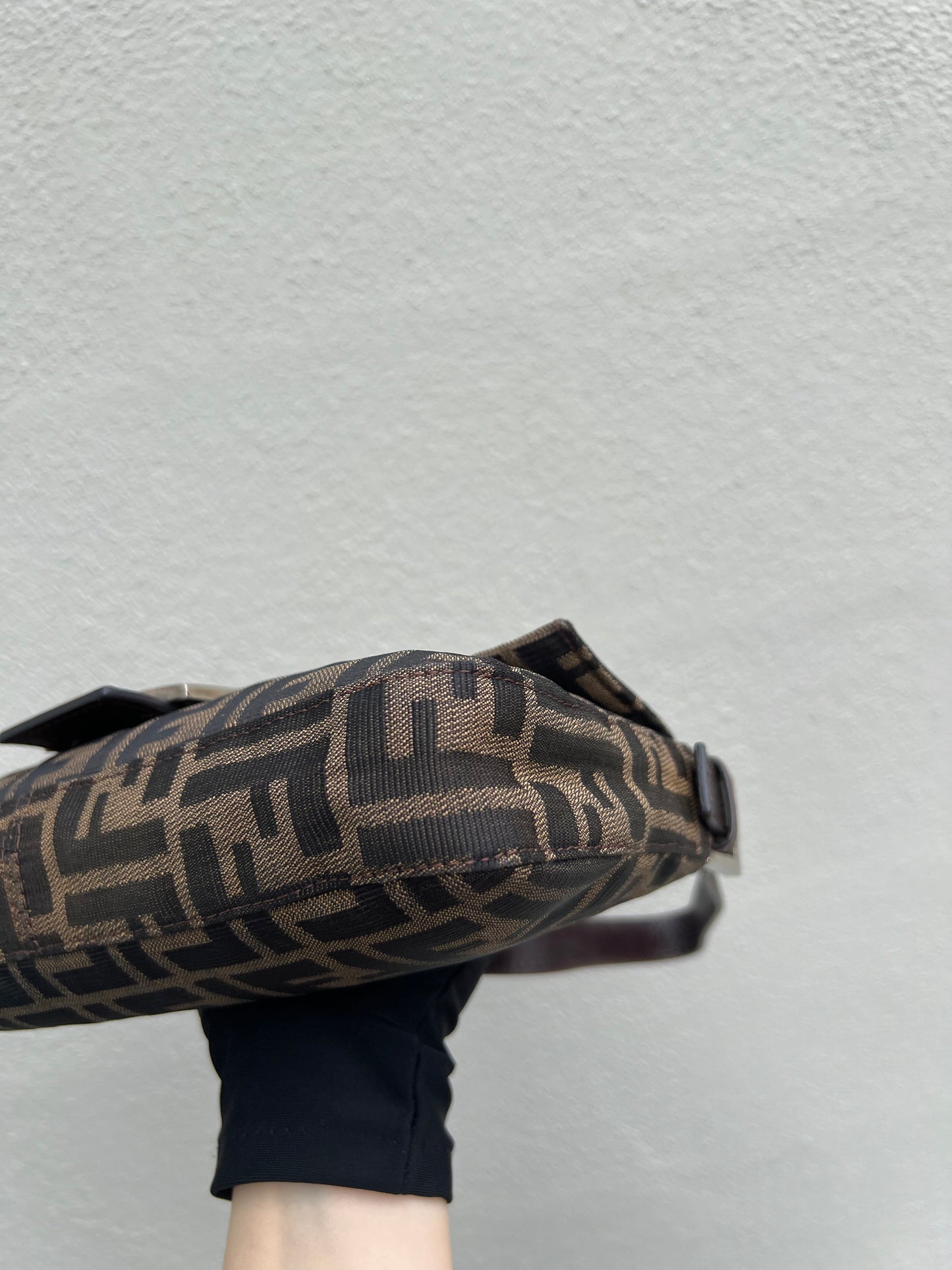 Pre-loved Fendi Vintage Zucca Baguette Handbag