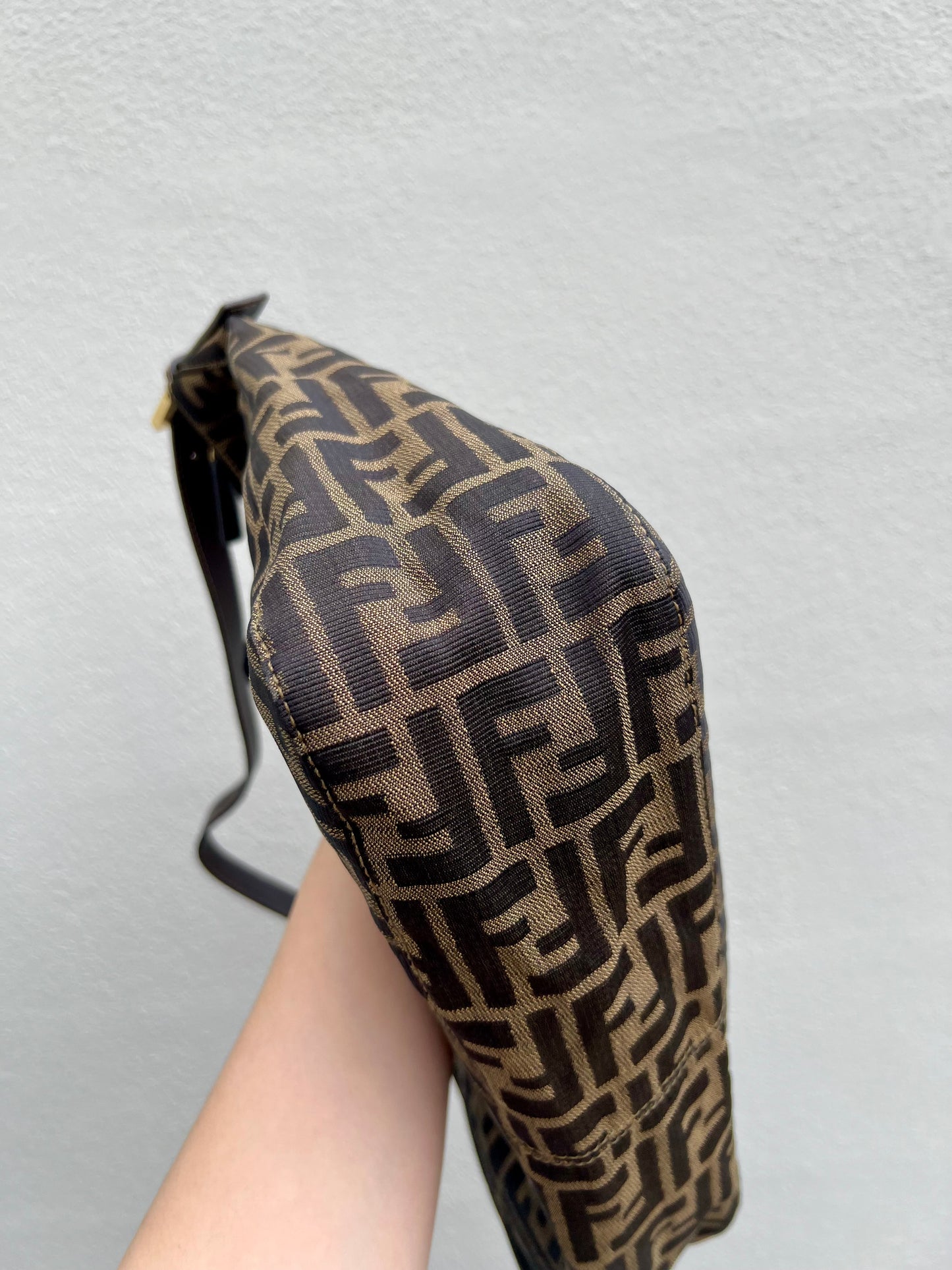 Pre-loved Fendi Large Zucca Mama Forever Zip-top Shoulder Bag