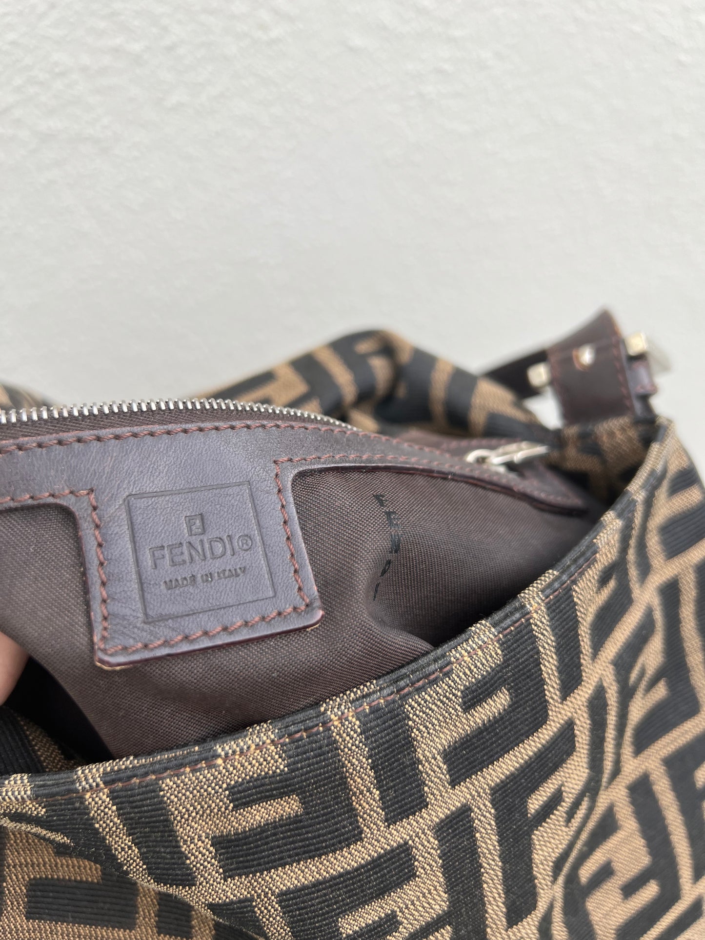 Pre-loved Fendi Vintage Zucca Mamma Handbag