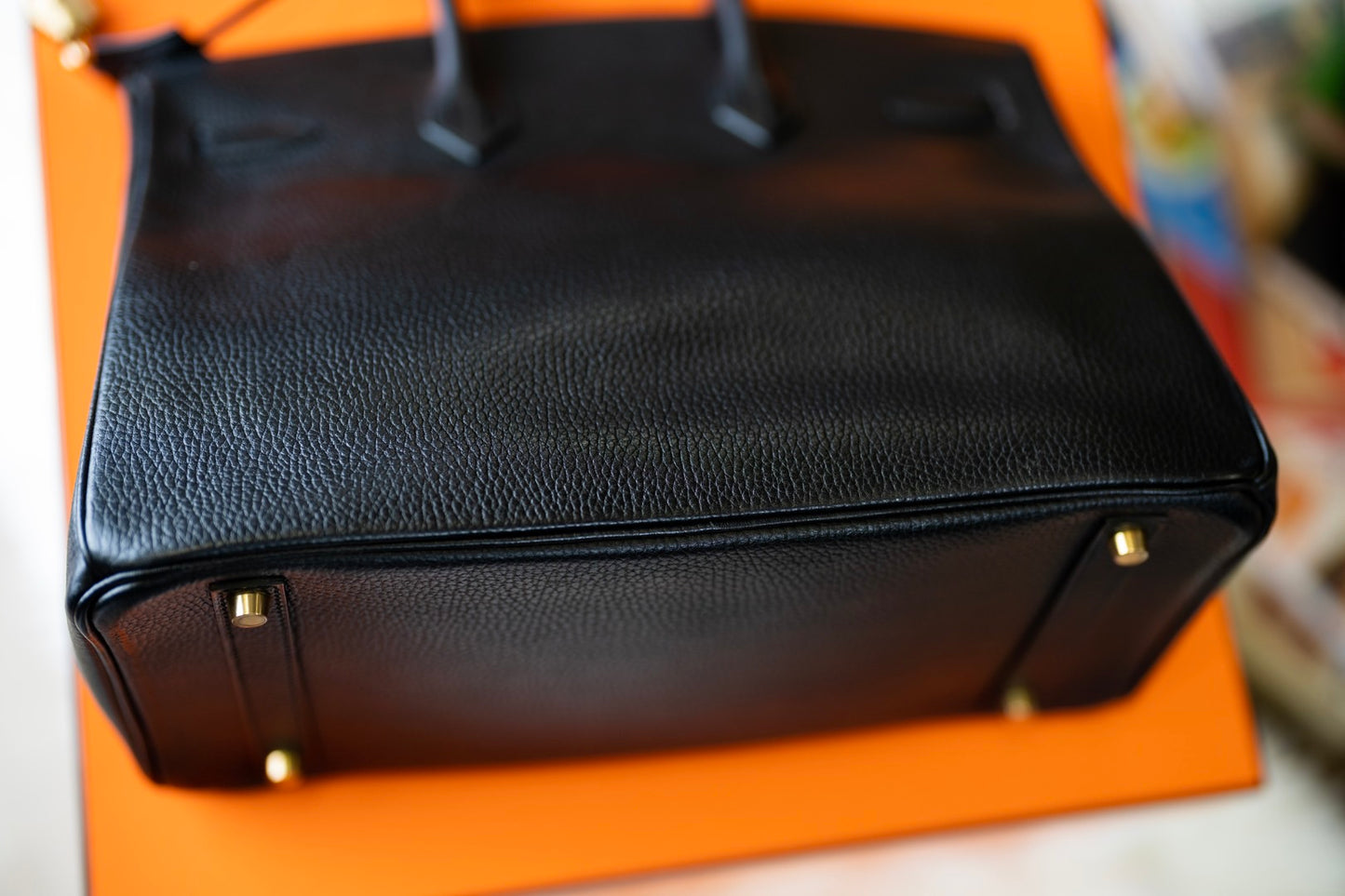 Pre-loved Hermès Birkin 35 Ardennes Handbag Black